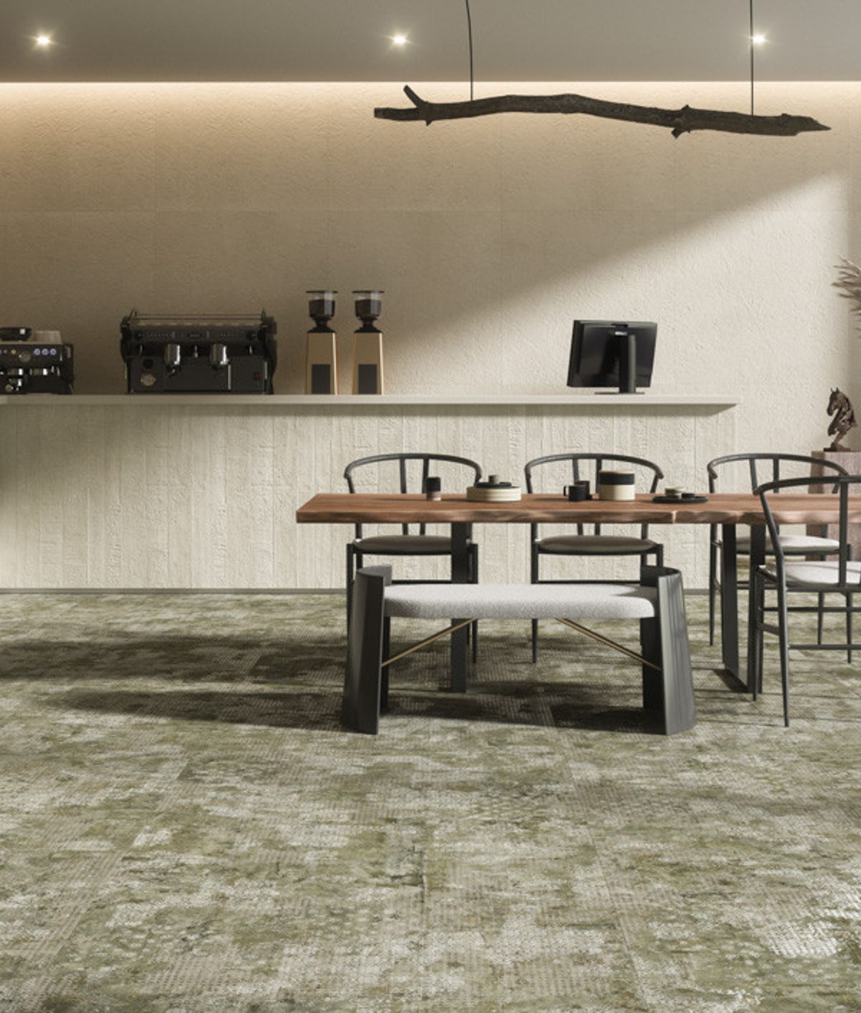 Carrelage texture unique CHISEL IVORY NATURAL 59,55X59,55  - 1.419 m²