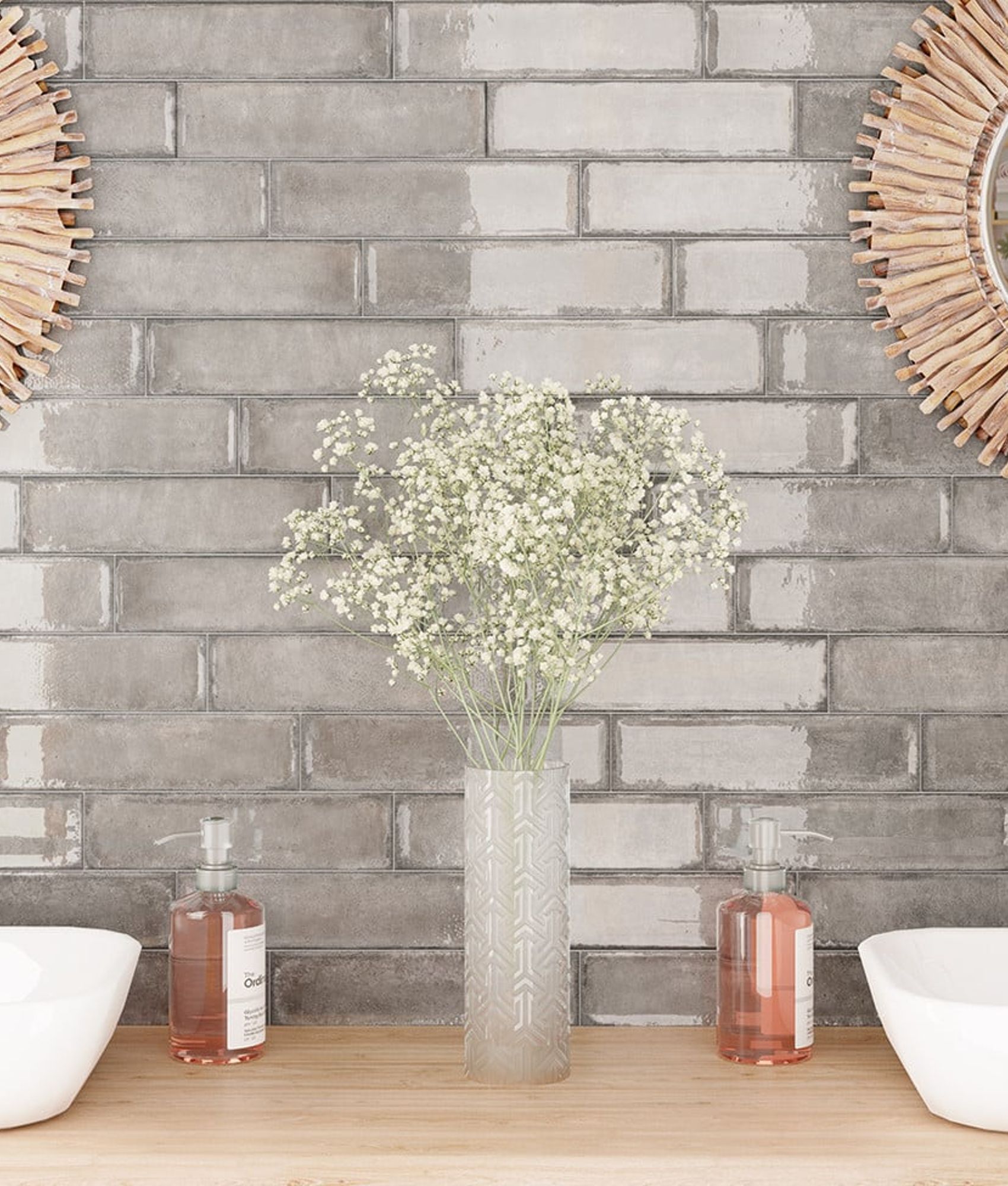 Faience zellige  ISNY GRIS 7,5X30 - 0,56 m²