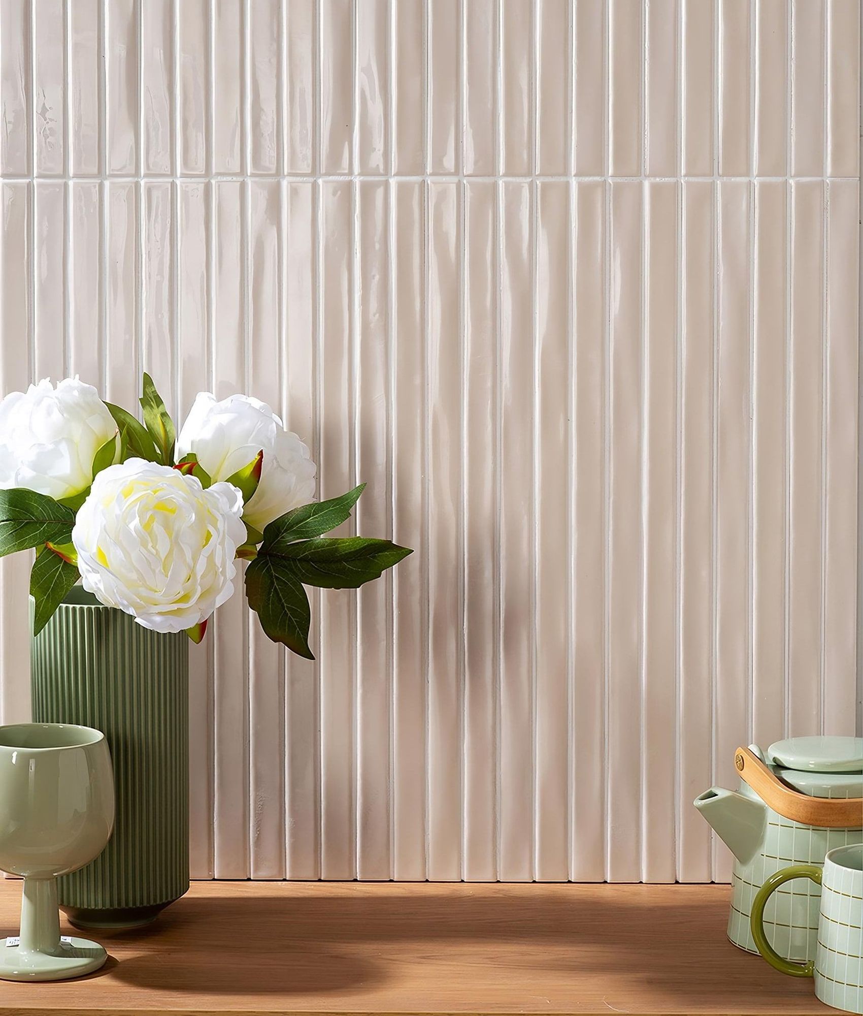 Carrelage vintage LONG STICK IVORY GLOSS 13x45 cm