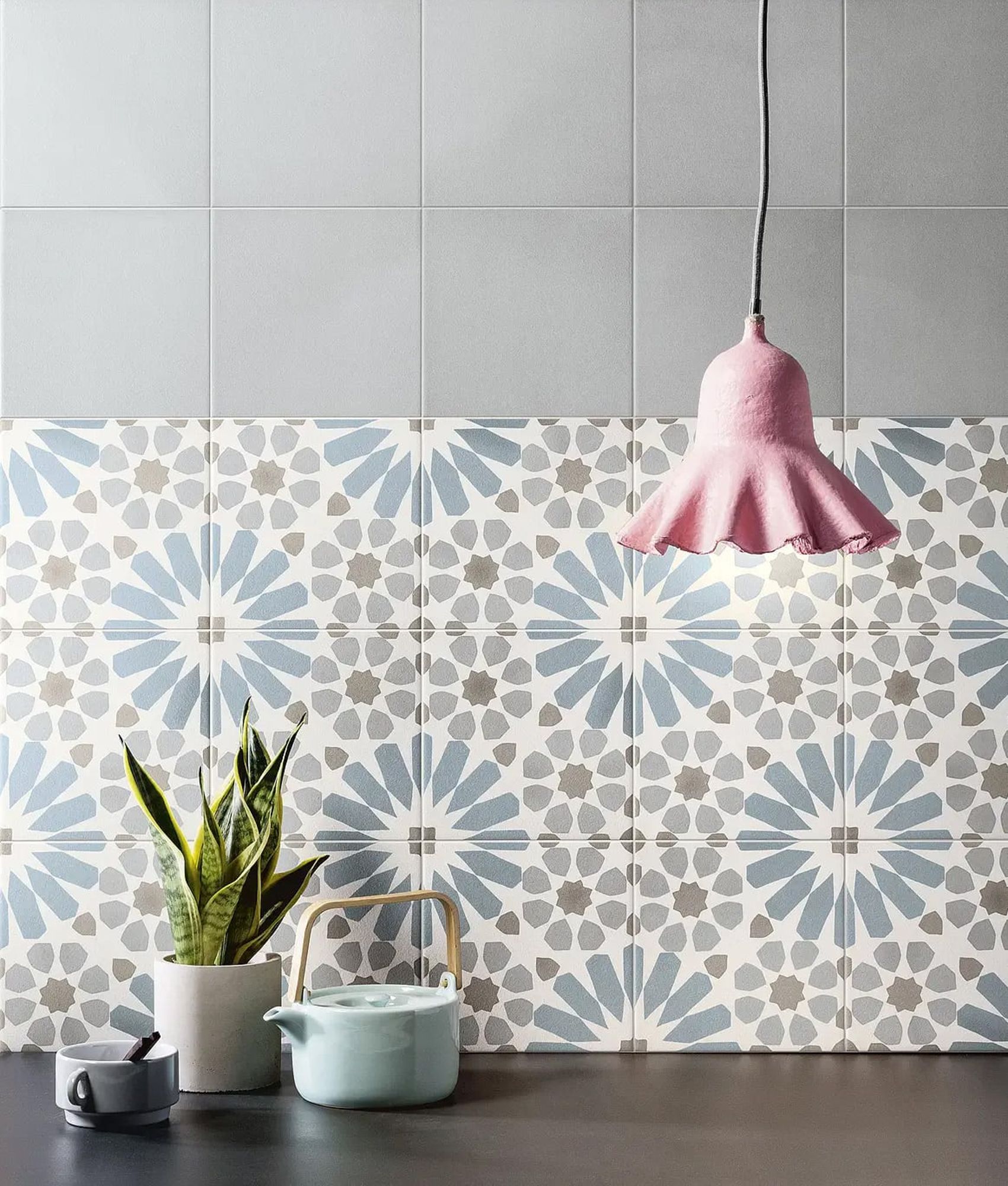 Carrelage DECO ETNIC B LIGHT BLUE 20x20 Inspiration scandinave