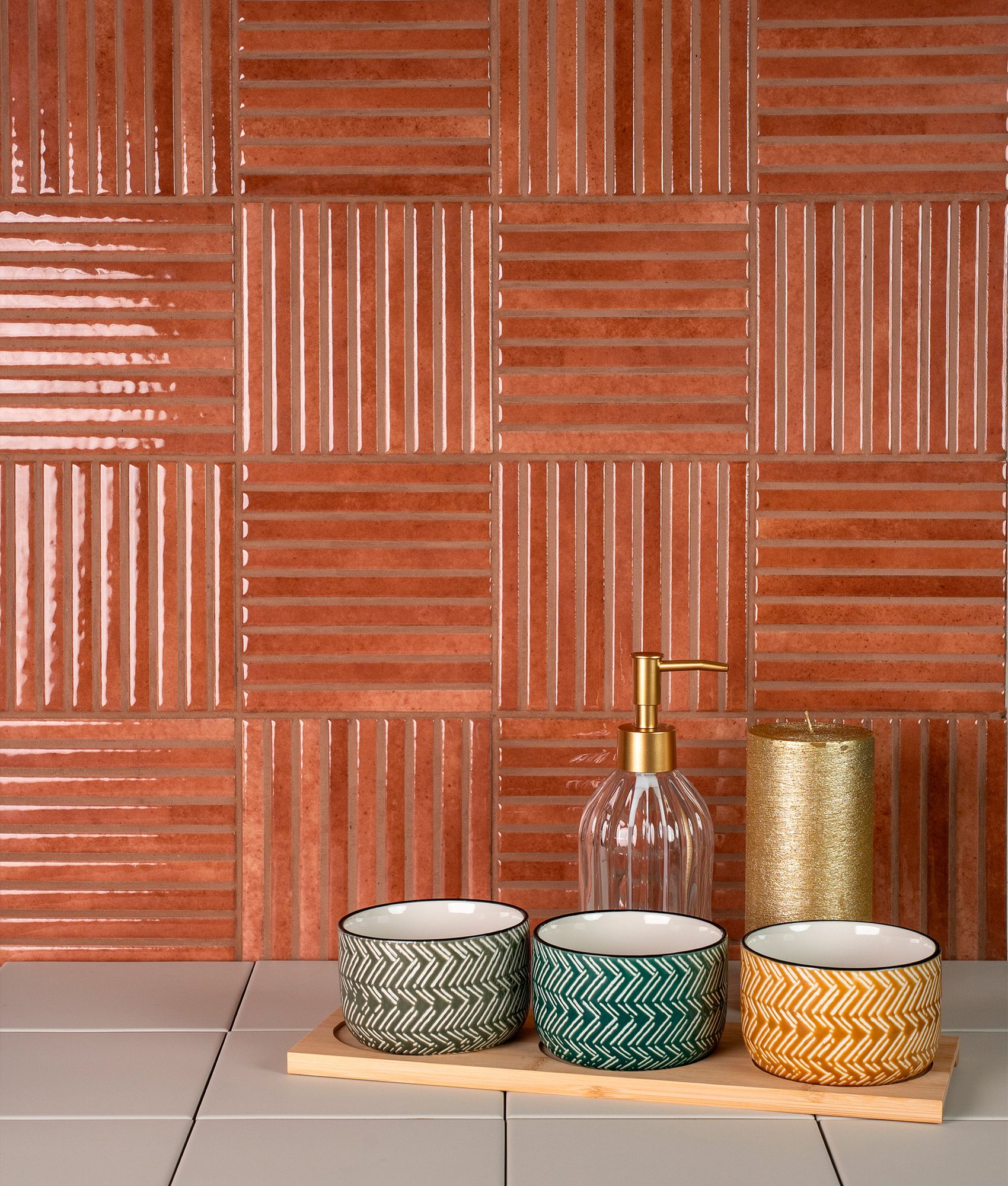 Faïence SHALLOW TERRA 15x15 cm - 0,91m²