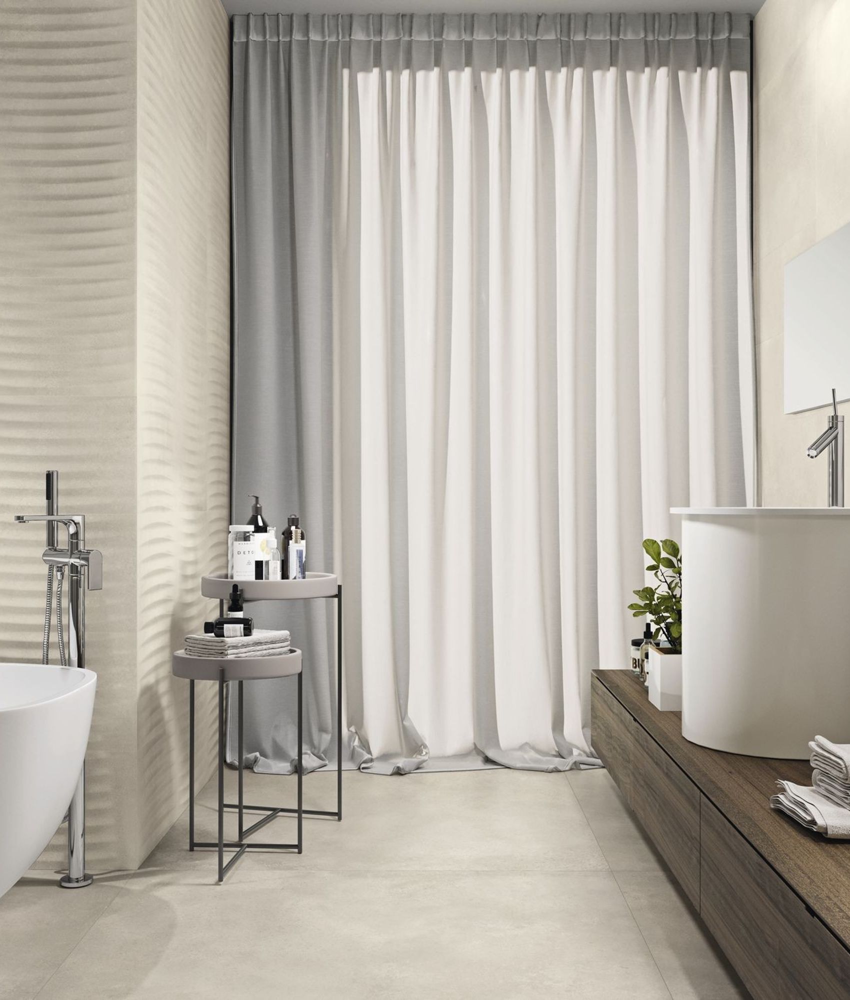 Carrelage imitation béton UNIQUA IVORY ANTISLIP 60X60 - 1,08m²