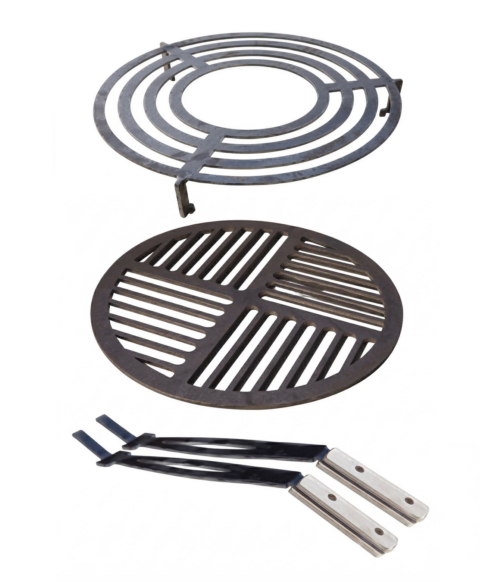 Brasero barbecue OBSIDIAN acier corten Ø100 cm – plancha 10 mm