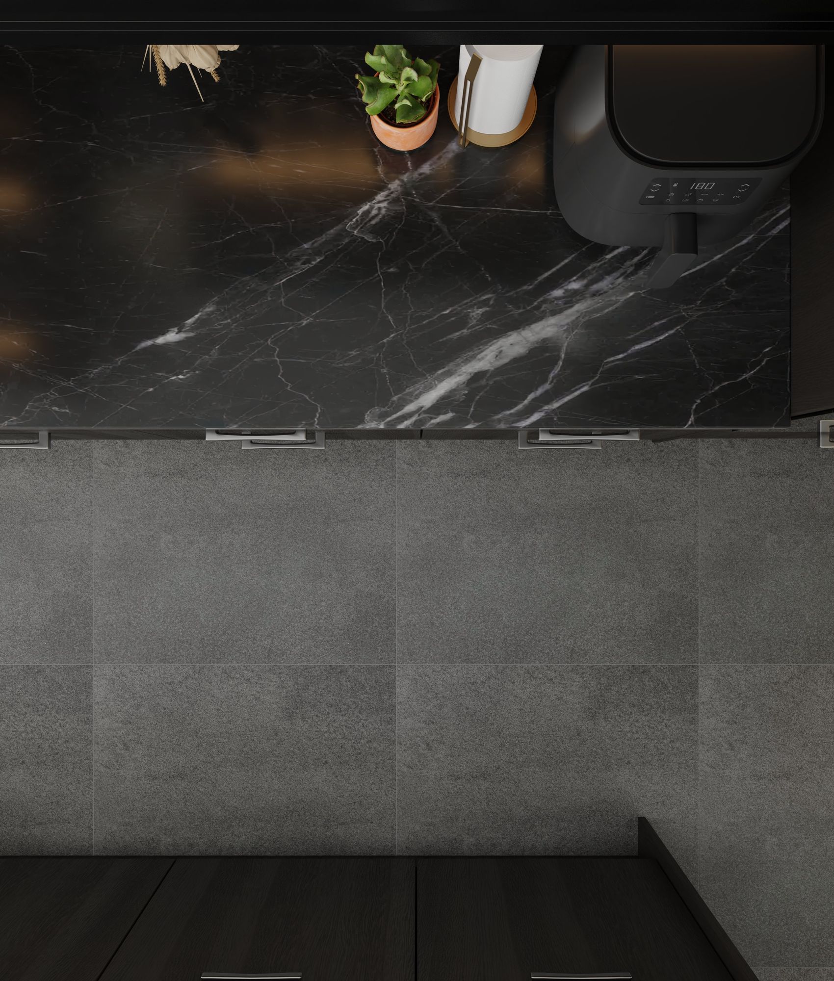Carrelage effet pierre CHATELET CLIFF-R DARK 80x80 cm