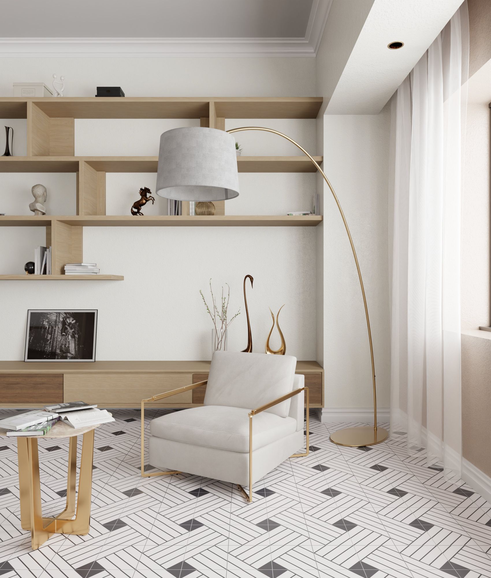 Carrelage imitation ciment JACQUES BLANC 20x20 cm