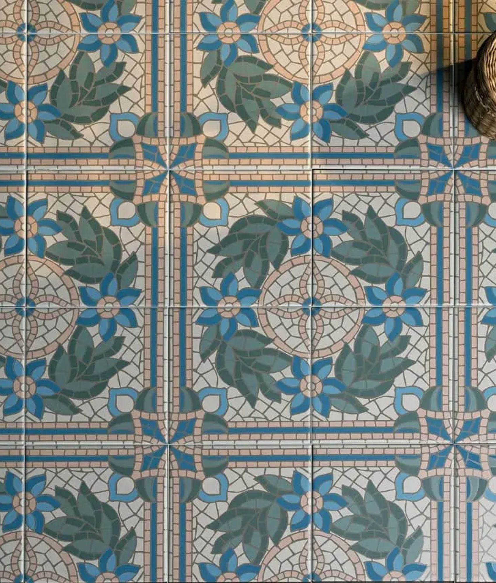 Carrelage effet mosaïque ancienne HACIENDA ARIADNA 15x15 cm - 0,95 m²