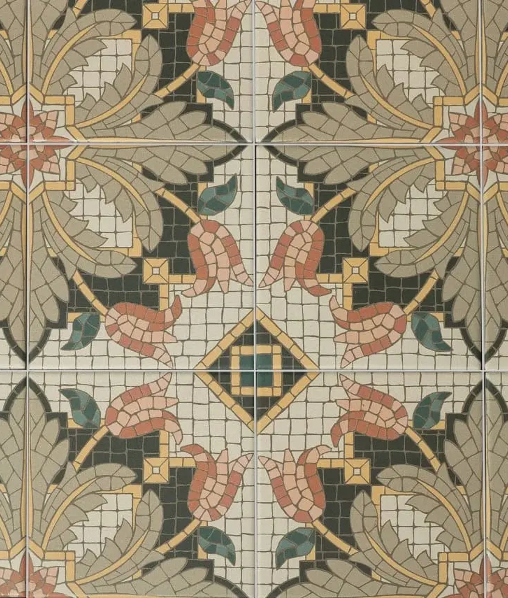 Carrelage effet mosaïque ancienne HACIENDA LIRIA 15x15 cm - 0,95 m²