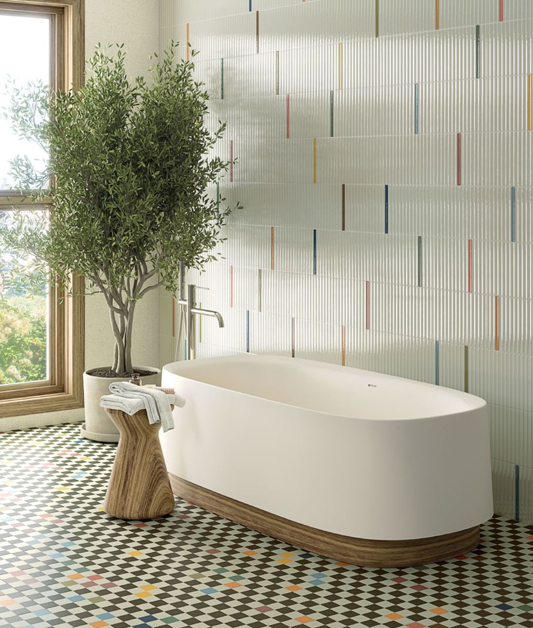 Faïence SWELL STICK WAIKIKI VERDE BRILLANT 2x23 cm