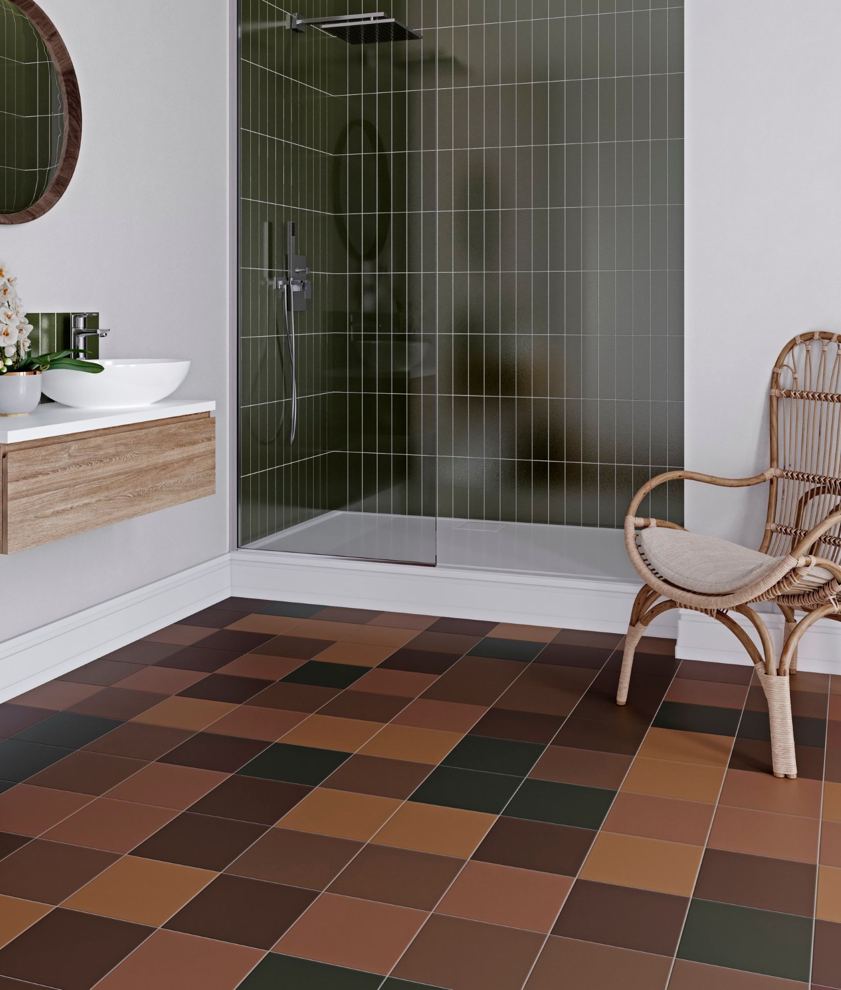 Carrelage uni TIERRA CHOCOLAT MATT 20x20 cm