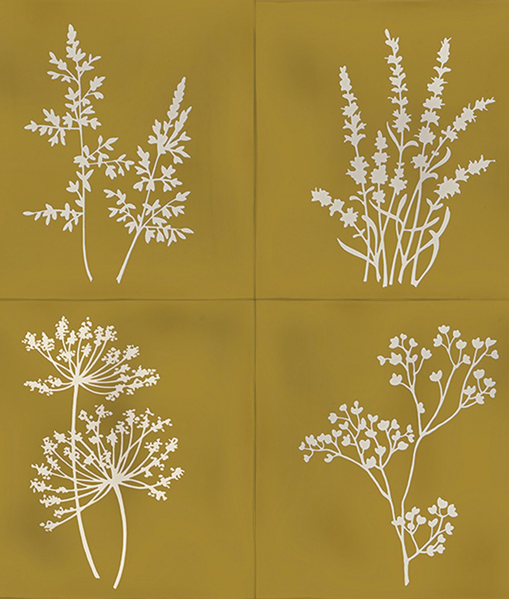 Faïence décorative ROOT ARVUM-4 OCHER 13X13 cm