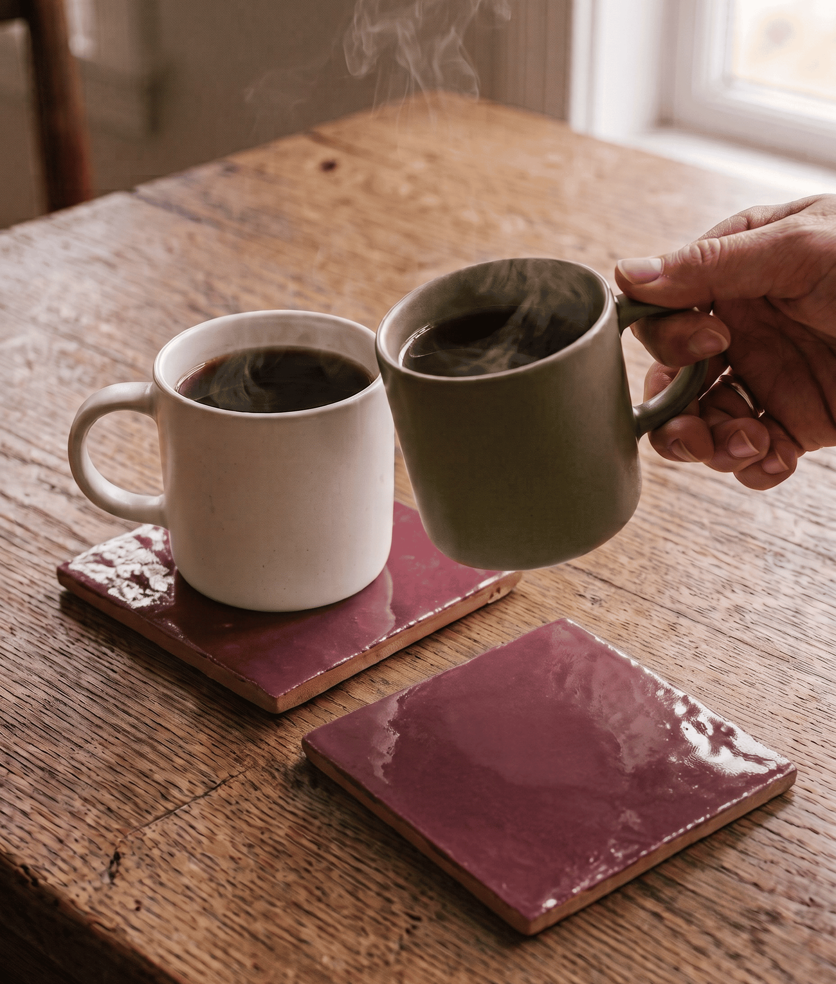 Sous-verre ARTISAN ROUGE BURGUNDY