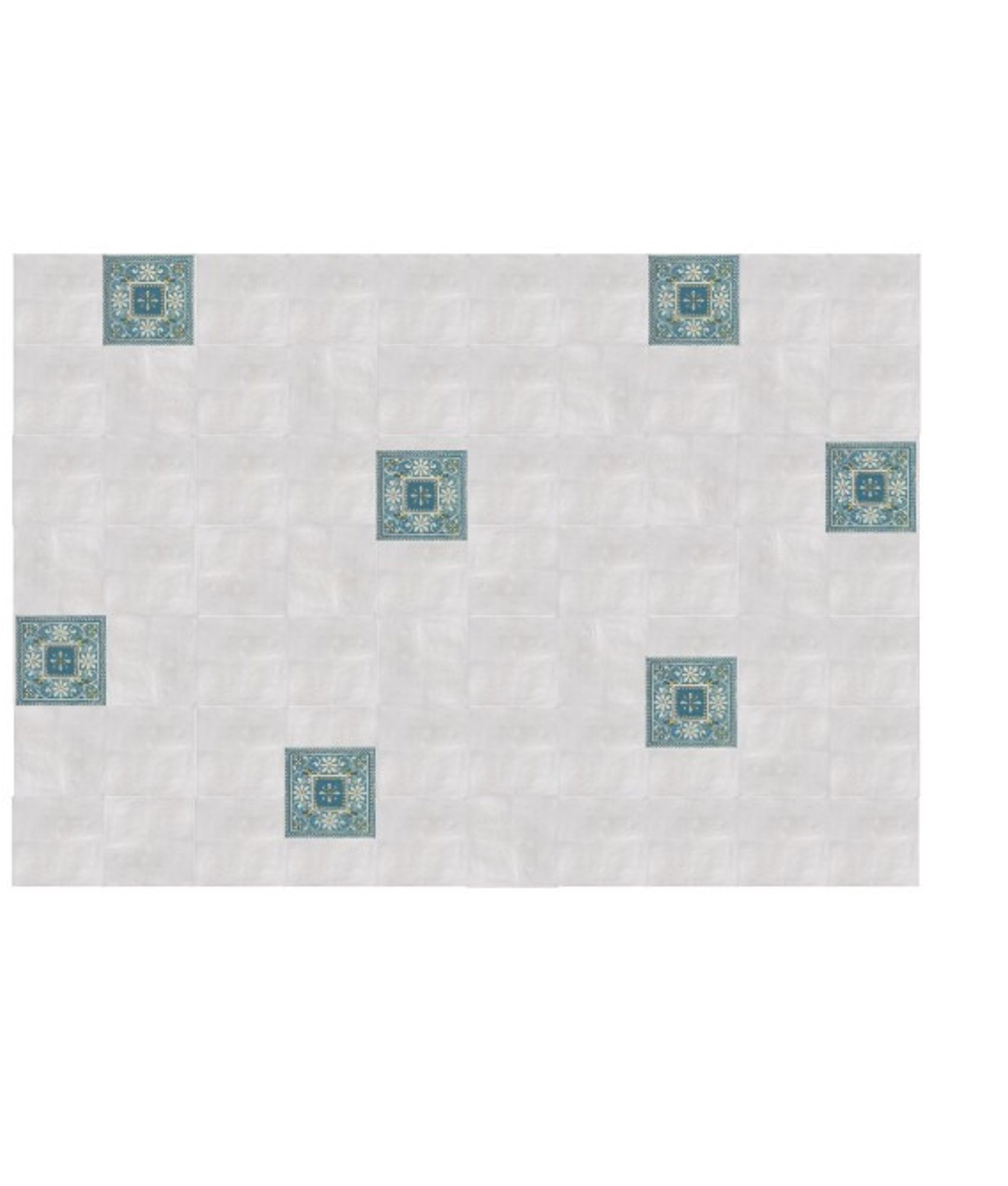 Carrelage Imitation Ciment Floral MARLOW TANSY Mat R9 Intérieur Extérieur 11,5x11,5 cm