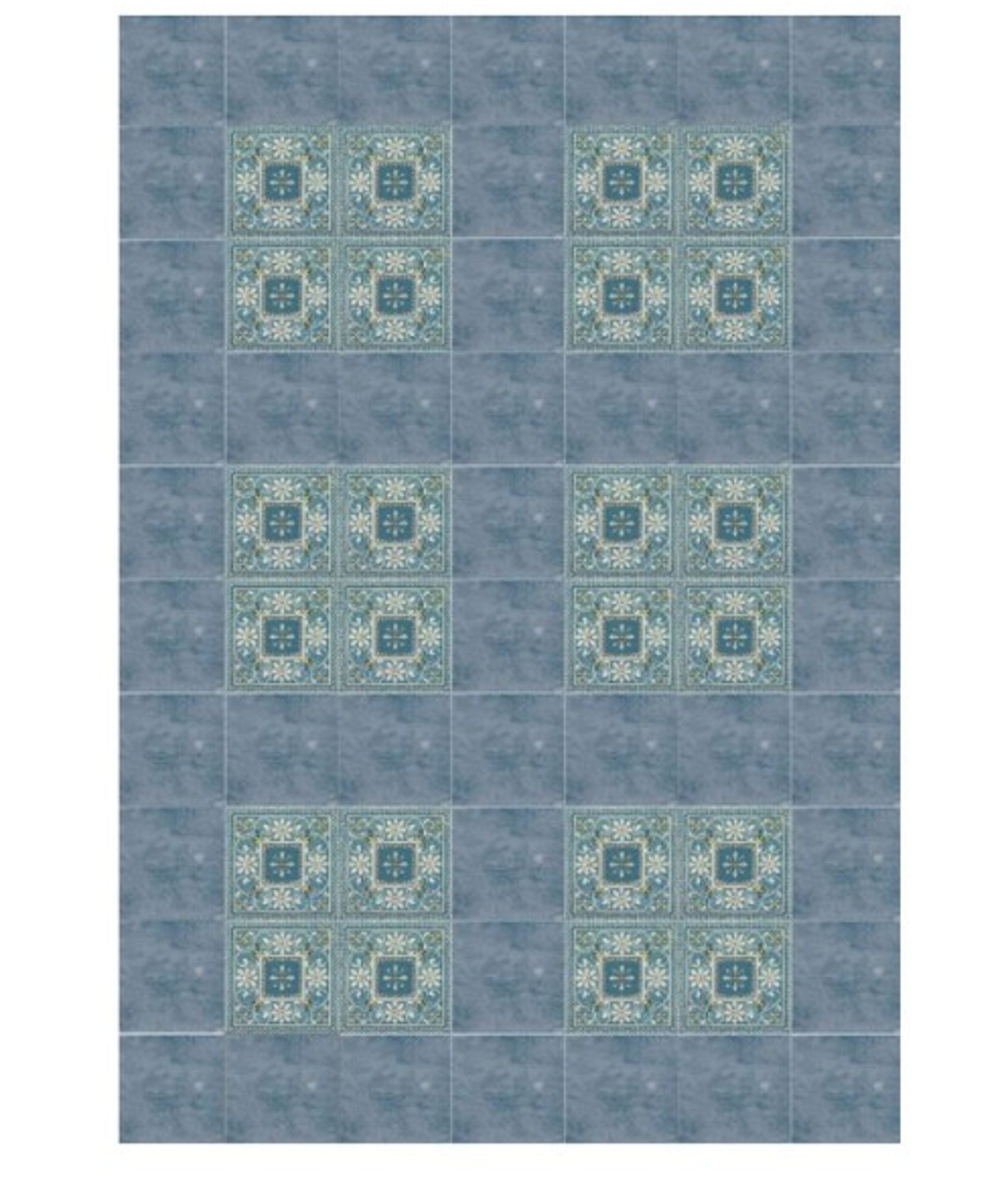Carrelage Imitation Ciment Floral MARLOW TANSY Mat R9 Intérieur Extérieur 11,5x11,5 cm