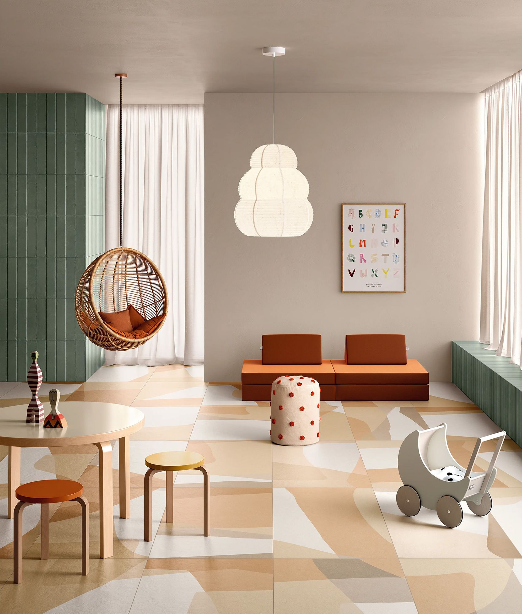 Carrelage décoratif BEDROCK ARGILLA SHAPES 60x120 cm