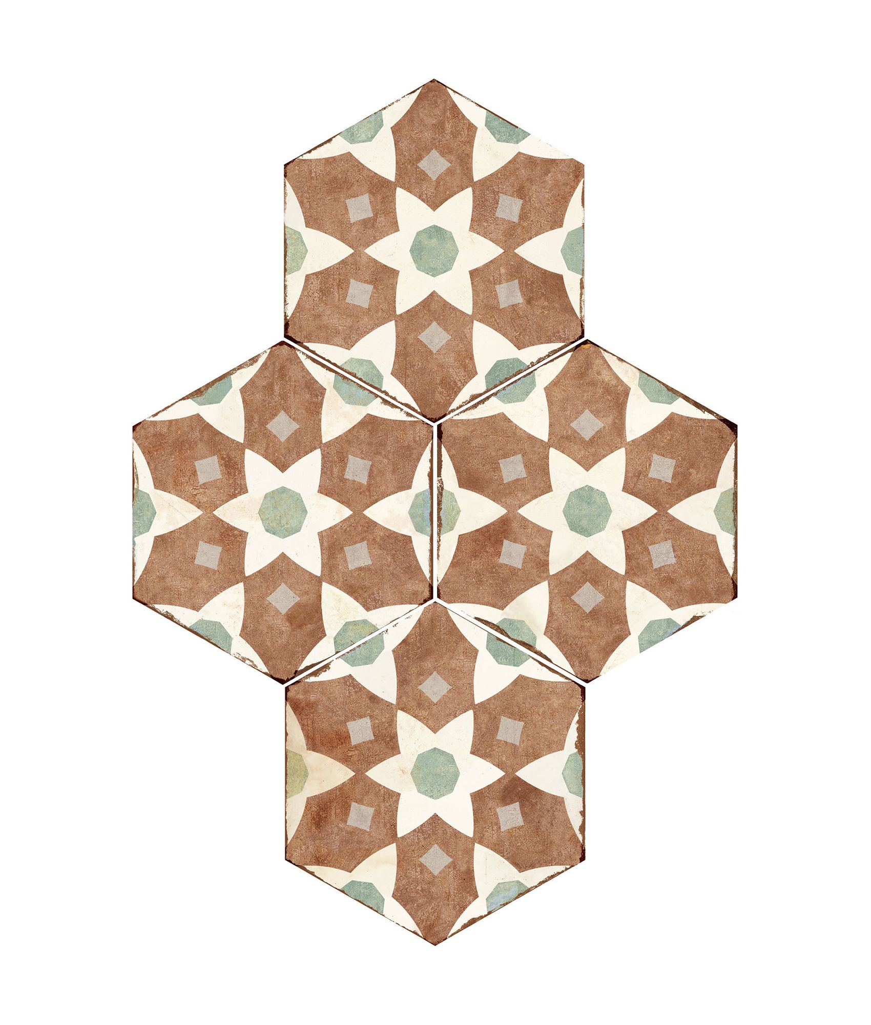 Imitation carreau de ciment ALHAMBRA YASMINA 21x25 cm