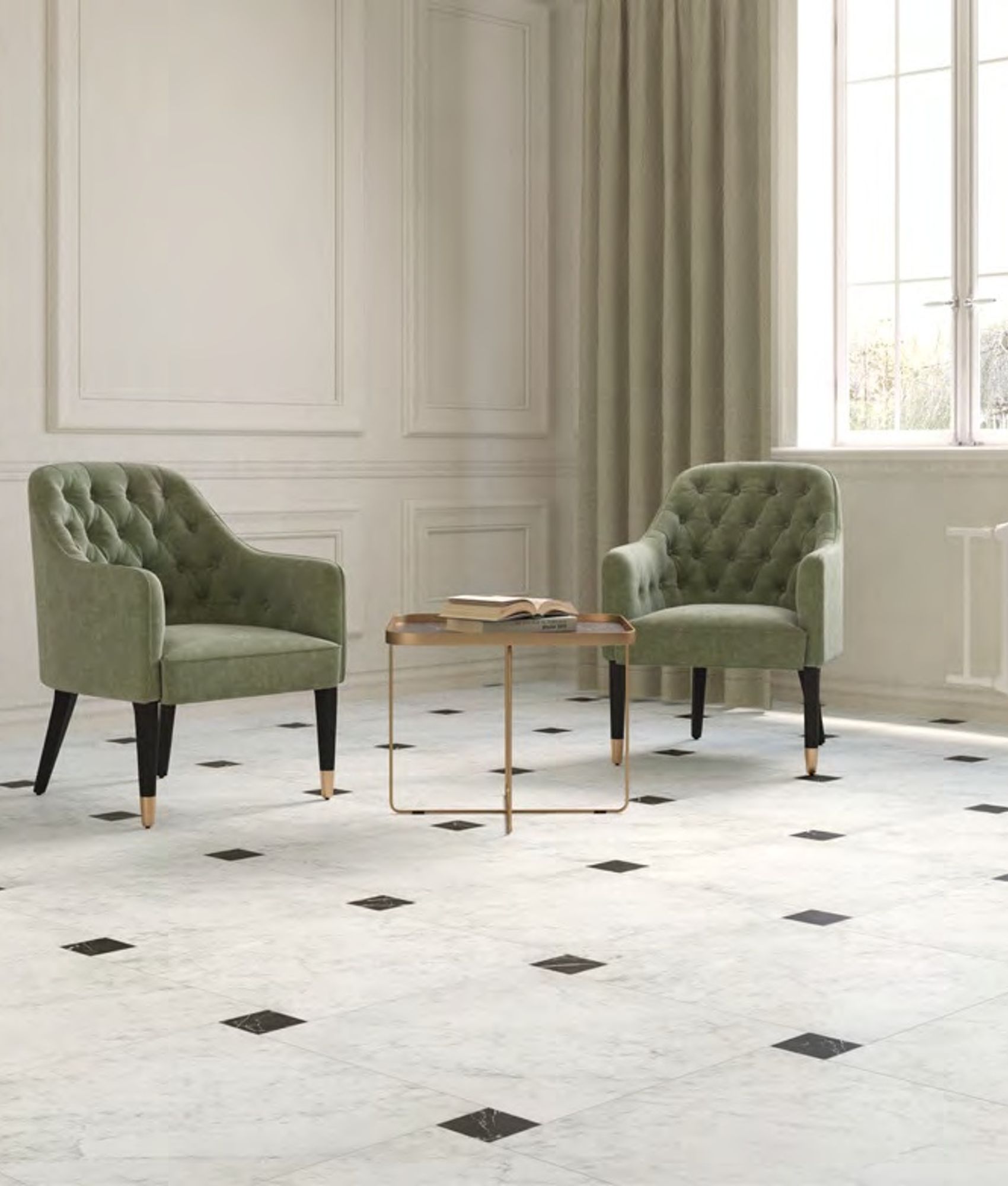 Carrelage effet marbre MEDICI CARRARA RETT 60x60 cm