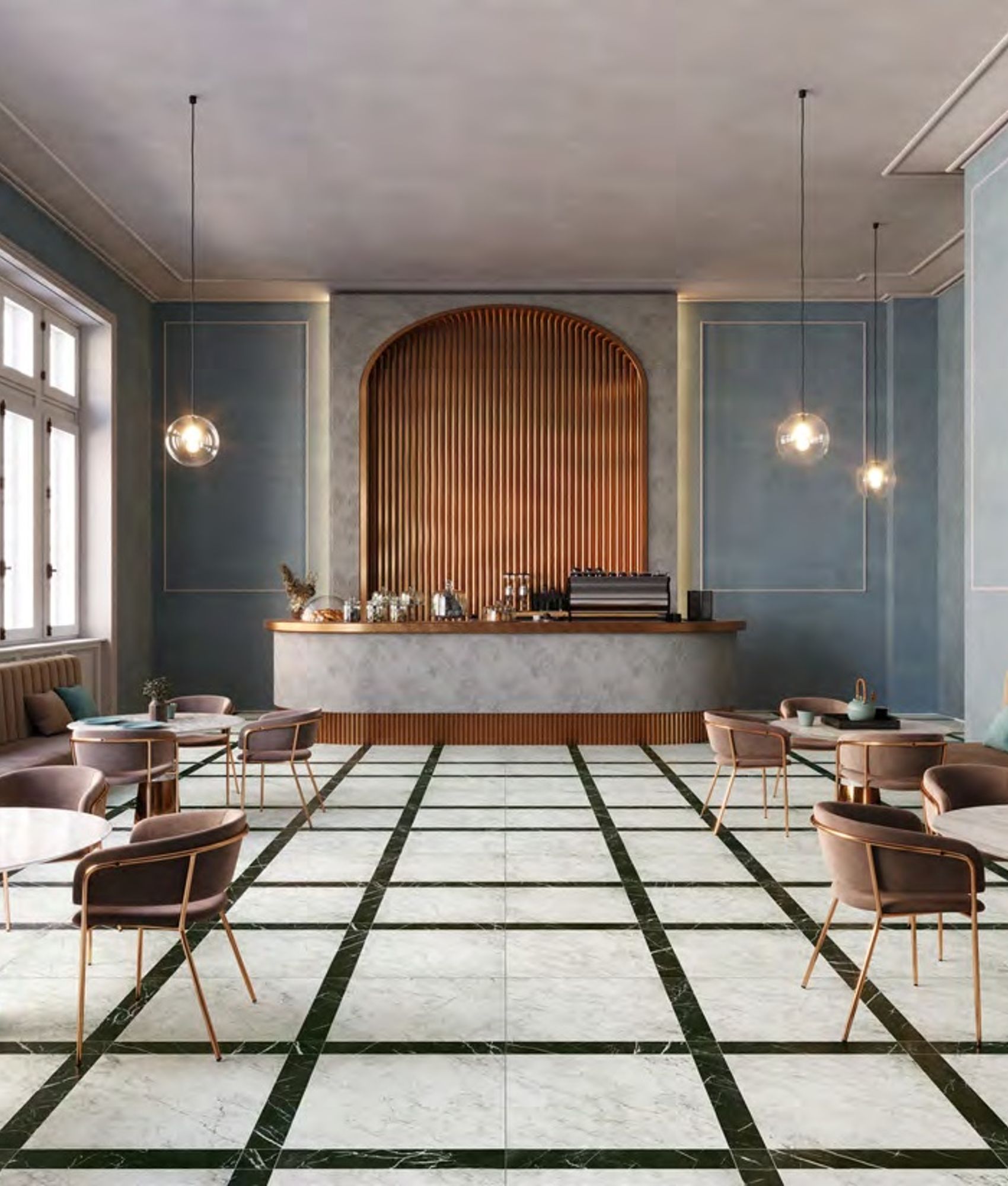 Carrelage effet marbre MEDICI NERO MARQUINIA RETT 10x10 cm