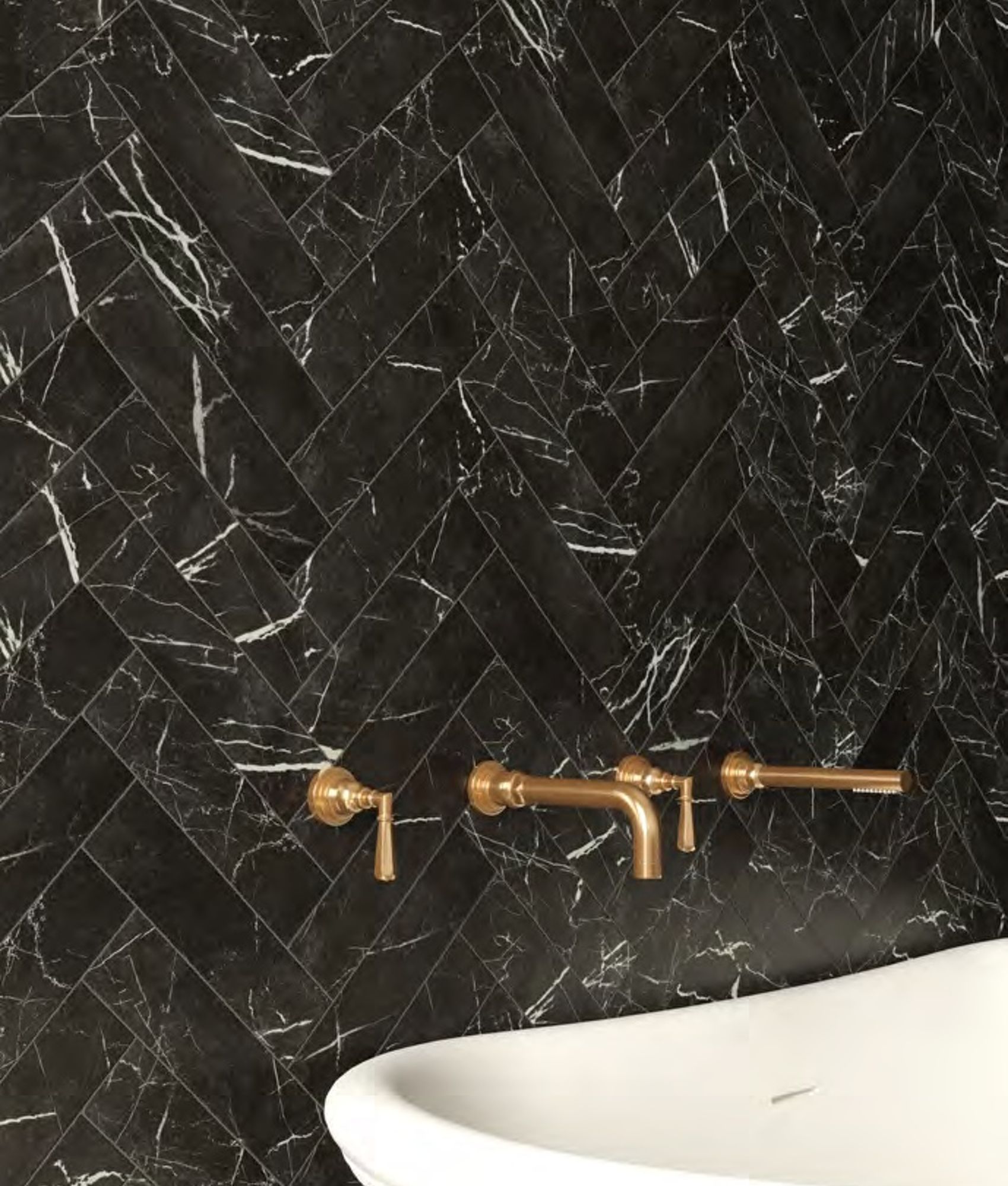 Carrelage effet marbre MEDICI NERO MARQUINIA RETT 7,5x30 cm