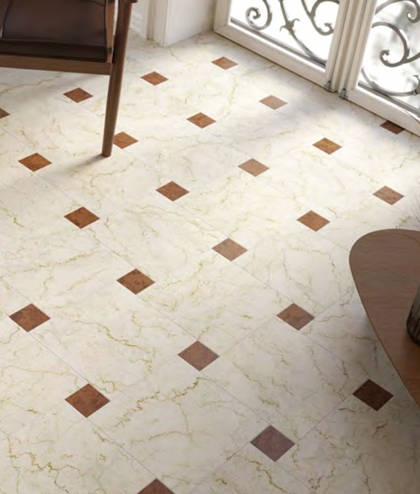 Carrelage effet marbre MEDICI BOTTICINO RETT 30x30 cm