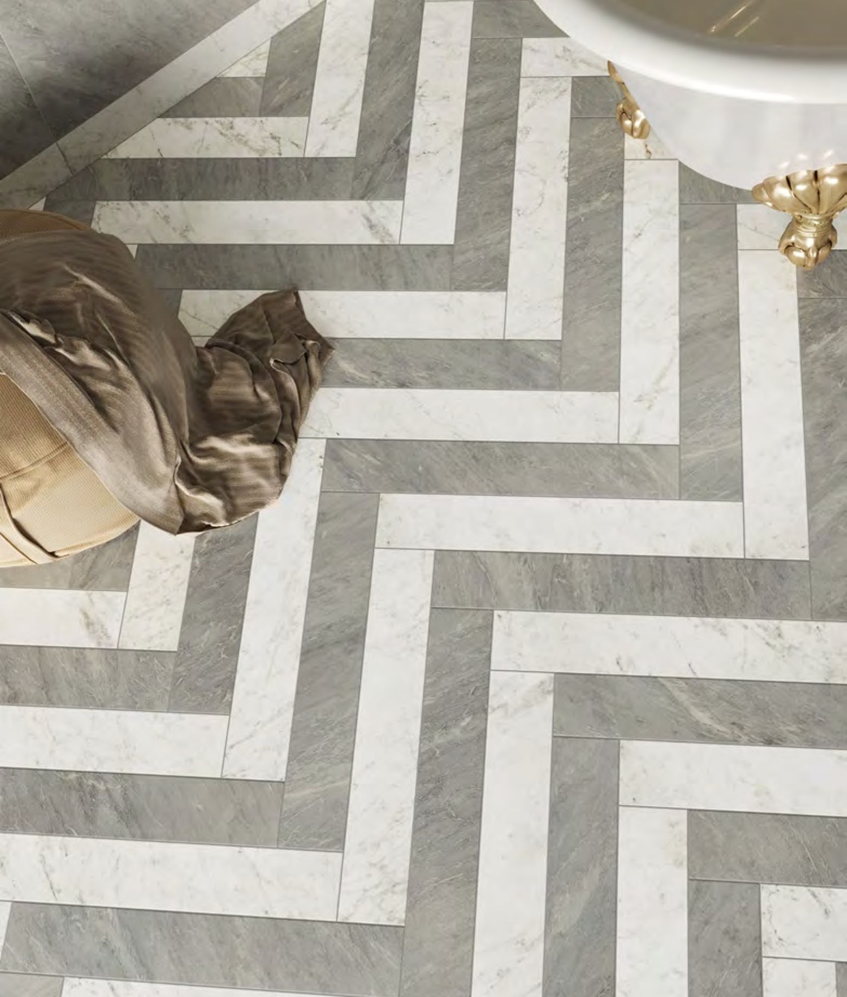 Carrelage effet marbre MEDICI BARDIGLIO RETT 10x60 cm