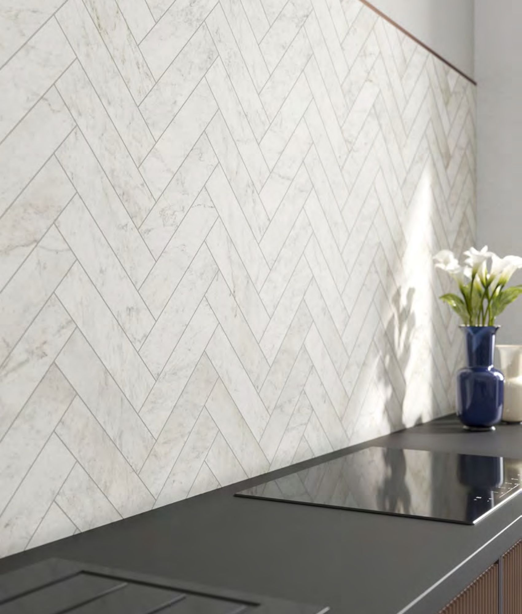 Carrelage effet marbre MEDICI CARRARA RETT 7,5x30 cm