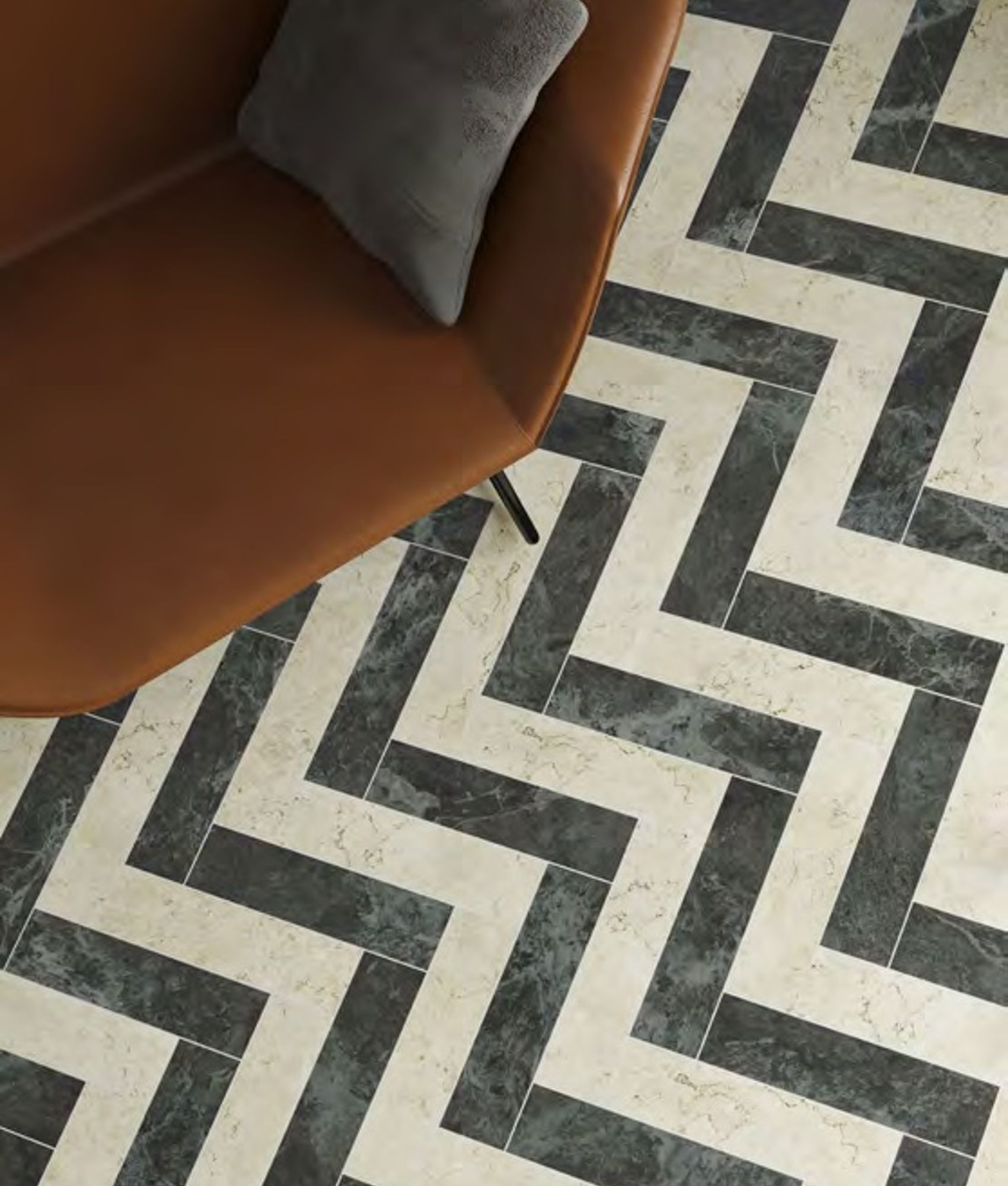 Carrelage effet marbre MEDICI VERDE ALPI RETT 7,5x30 cm