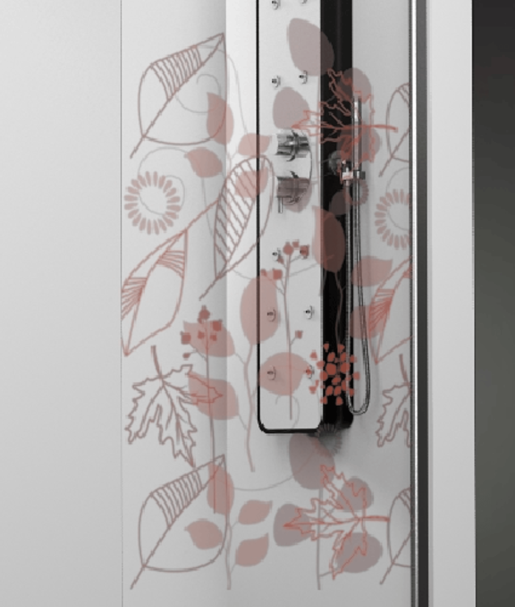 Paroi de douche fixe 1 panneau - Décor Feuilles Automne