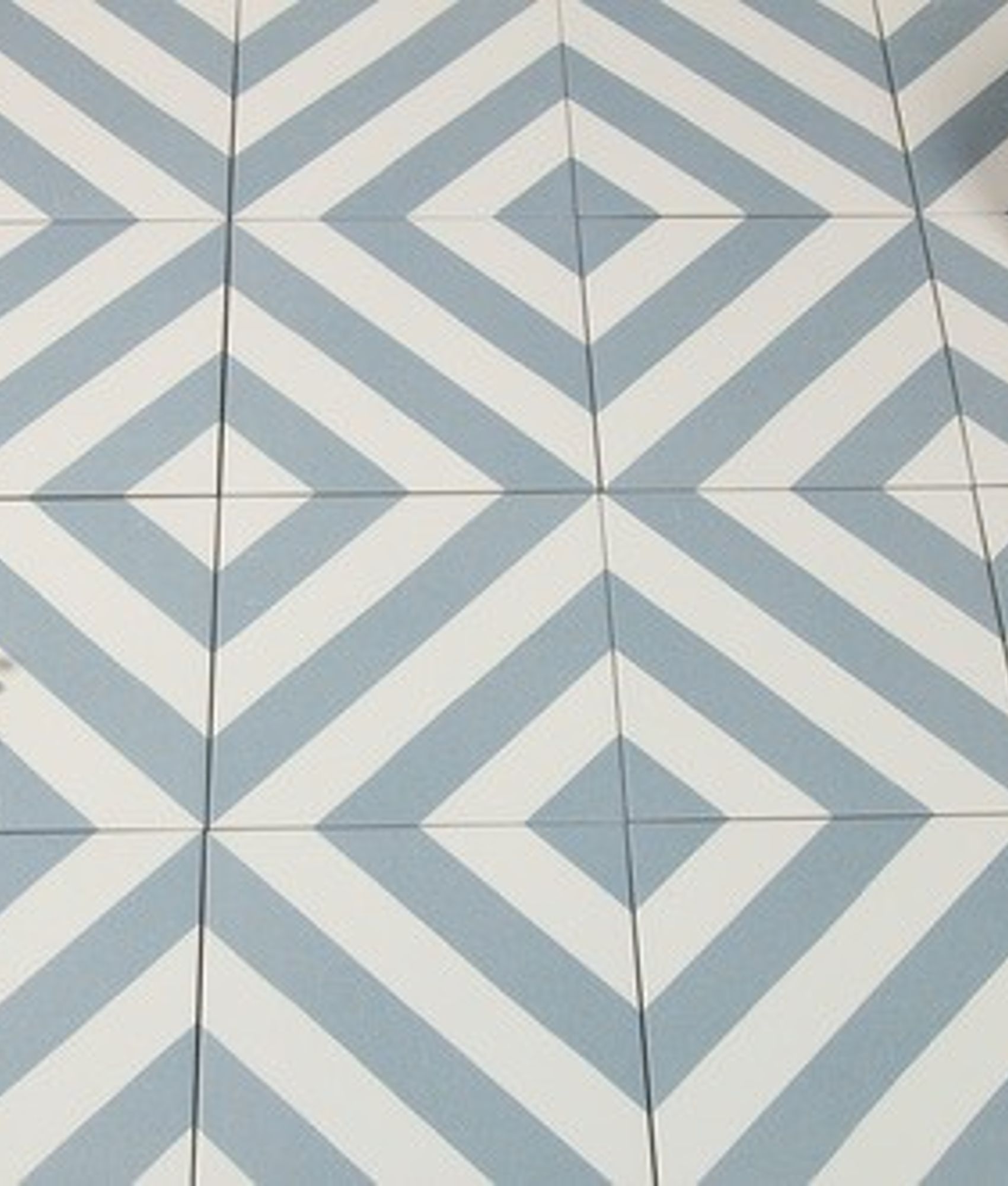 Echantillons Carrelage imitation ciment rayures bleu 20x20 cm GOROKA CIELO - 1m² - Echantillon - As de Carreaux