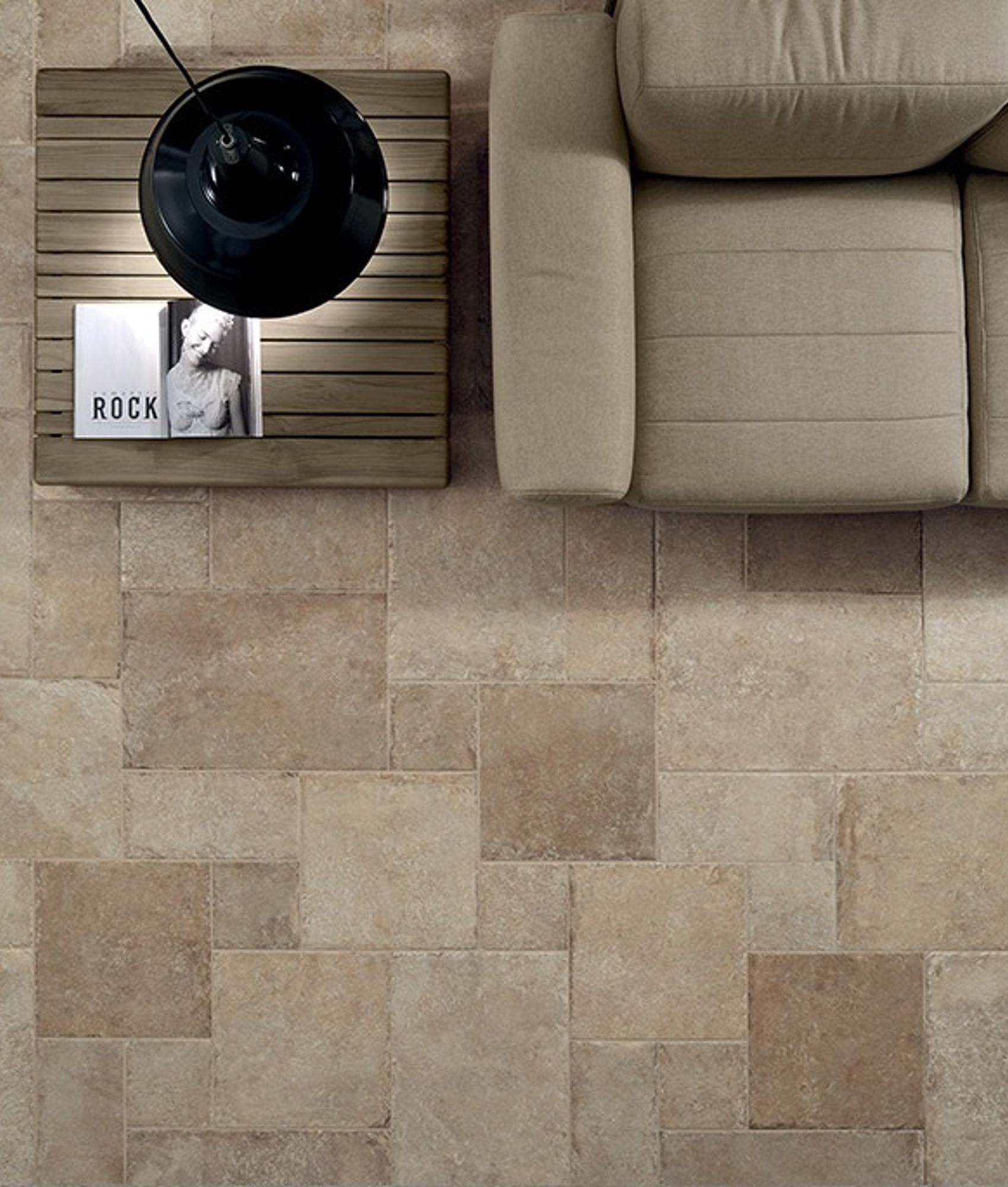 Carrelage grès cérame plusieurs tailles effet pierre COSTE TAUPE  - 0,75m²