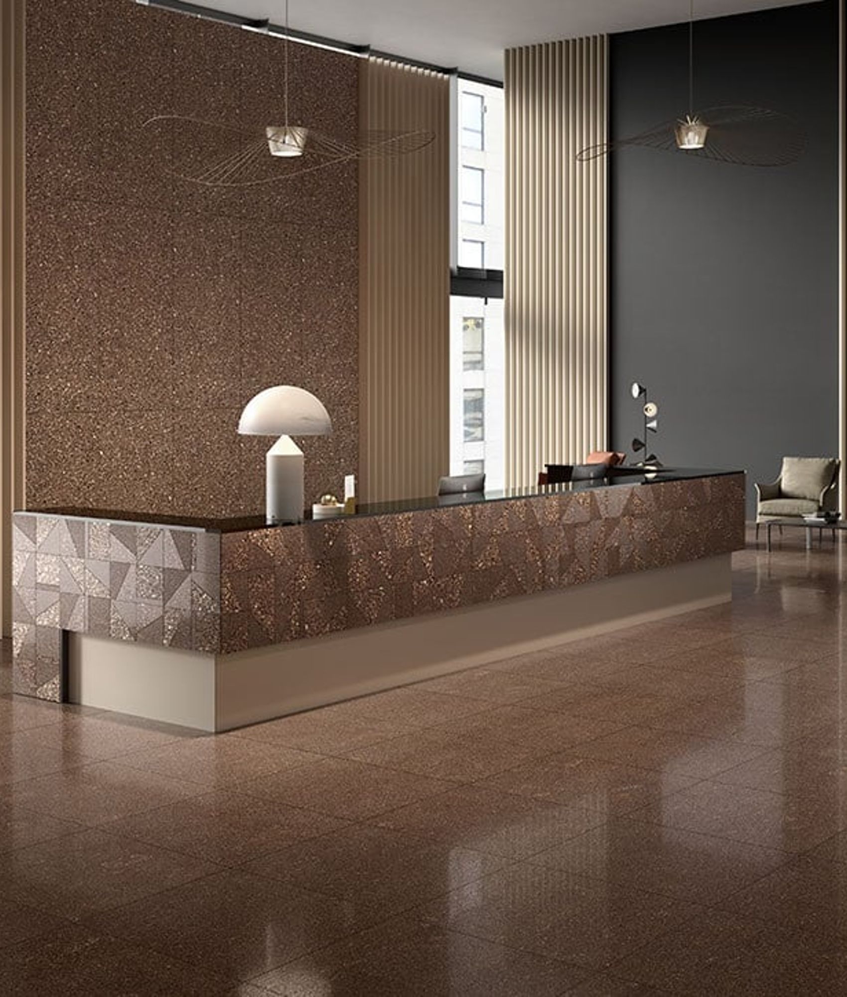 Carrelage grès cérame effet pierre PALMERSTON ALGO BROWN 60X60 - 1,44m²