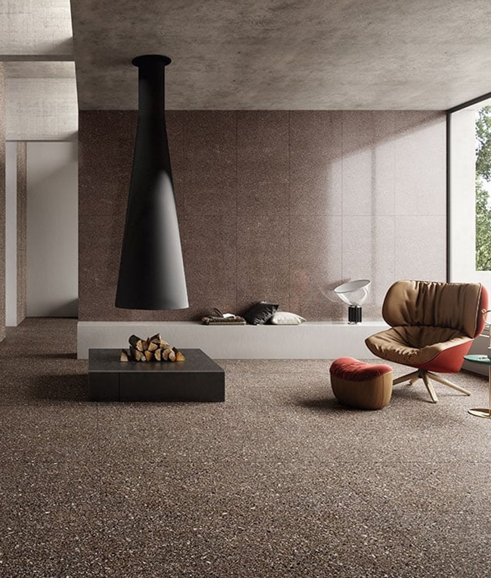 Carrelage grès cérame effet pierre ALBURY PURPLE 75X149,7 - 1,12m²