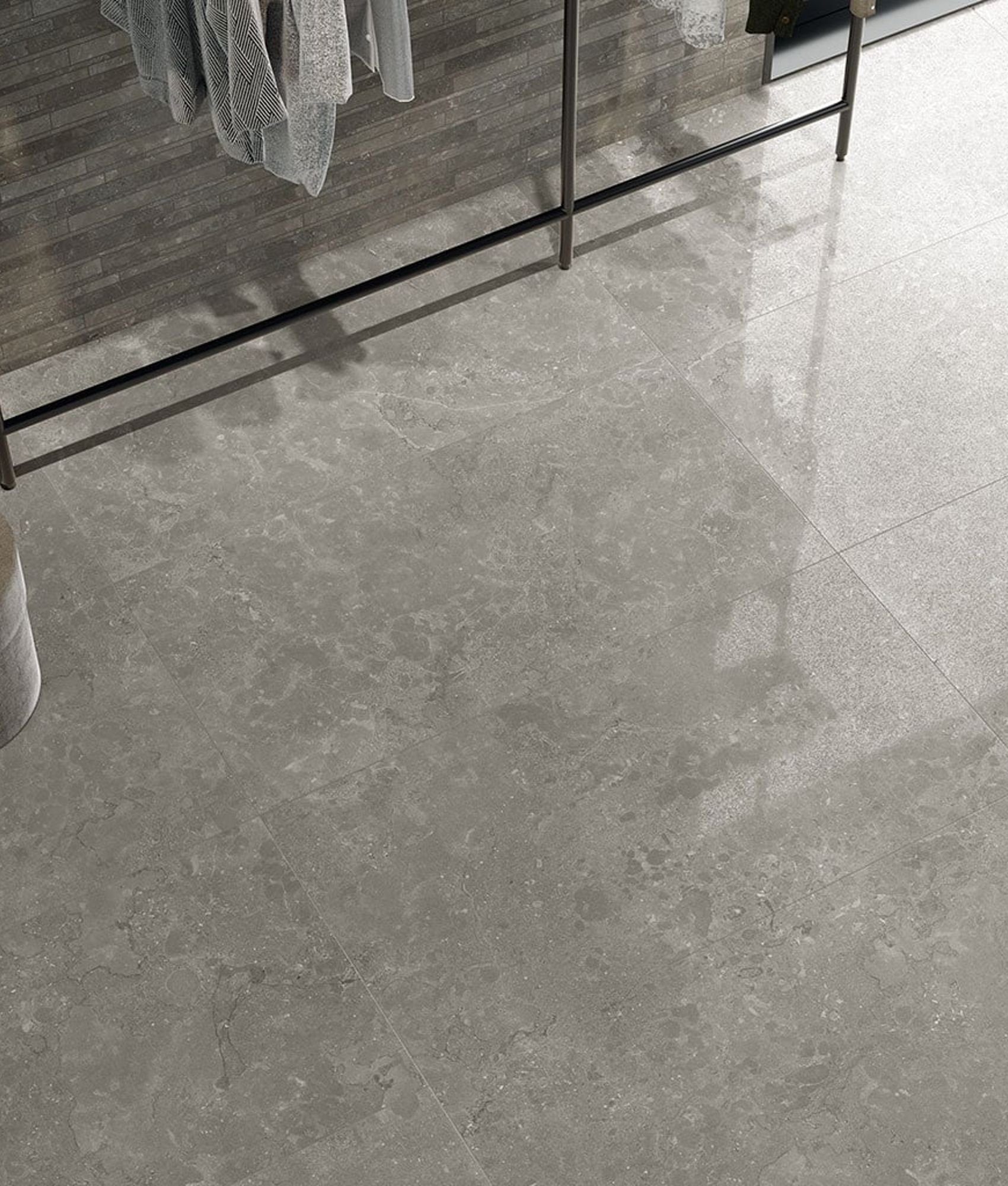 Carrelage grès cérame effet pierre LAROCHE LIGHT GREY 60X120 - 1,44m²