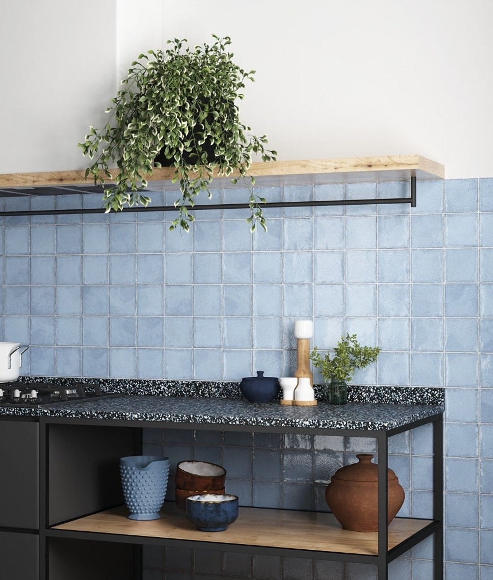 Faience zellige ALTEYA ASH BLUE 10X10- 0,5 M²