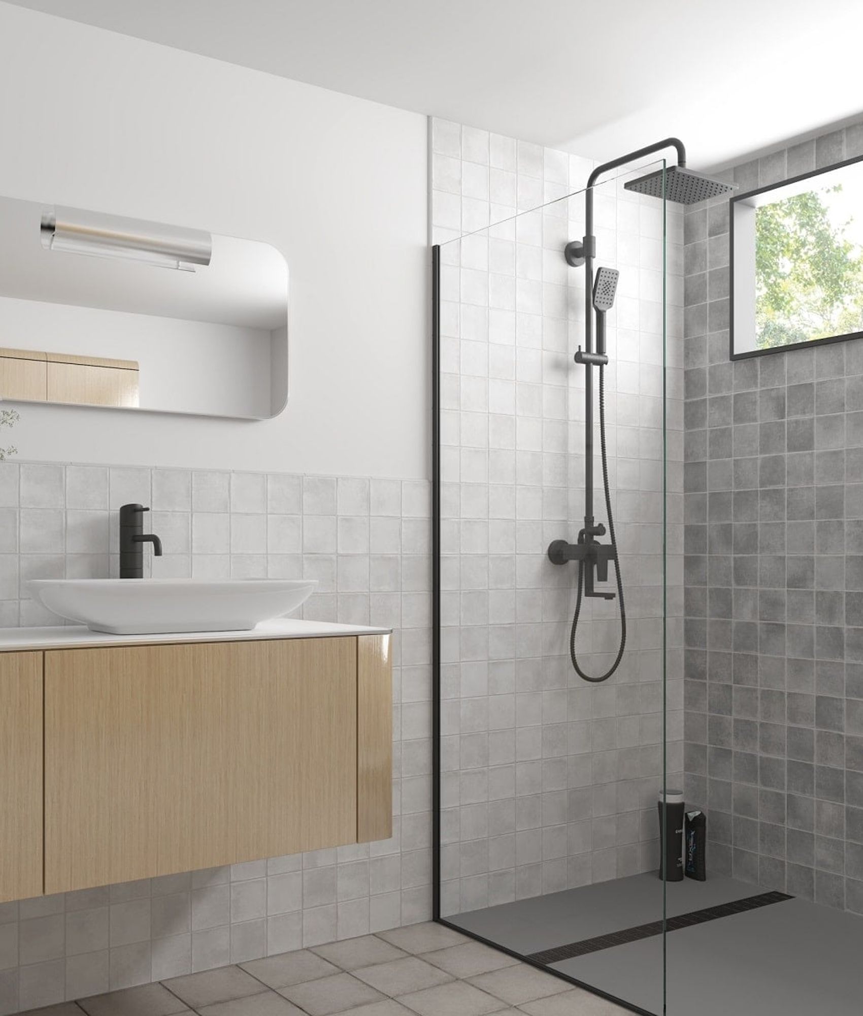 Faience zellige AURES CONCRETE 10X10- 0,5 M²