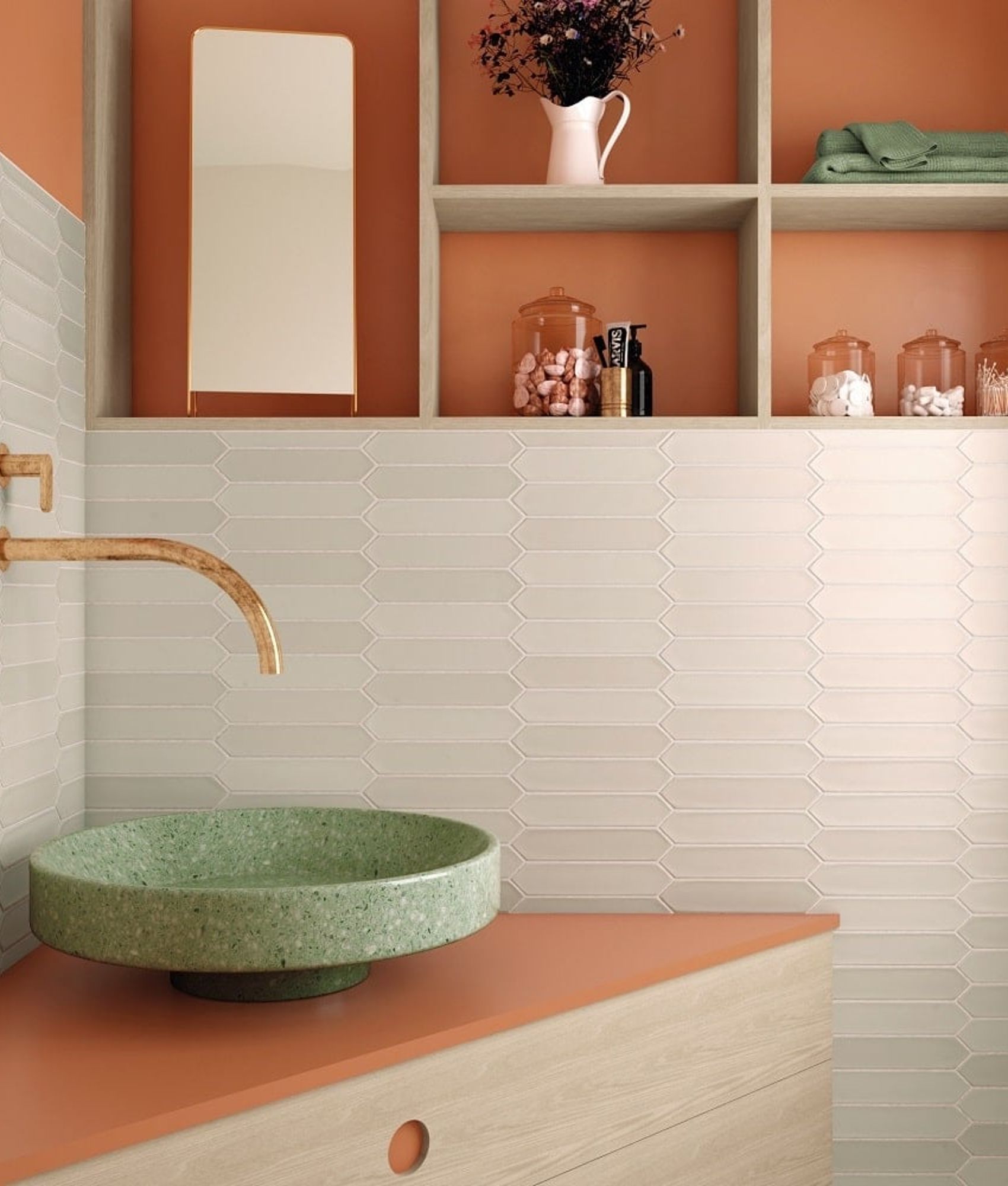 Faience navette LOMA MUSLIN 5X25- 0,5 M²