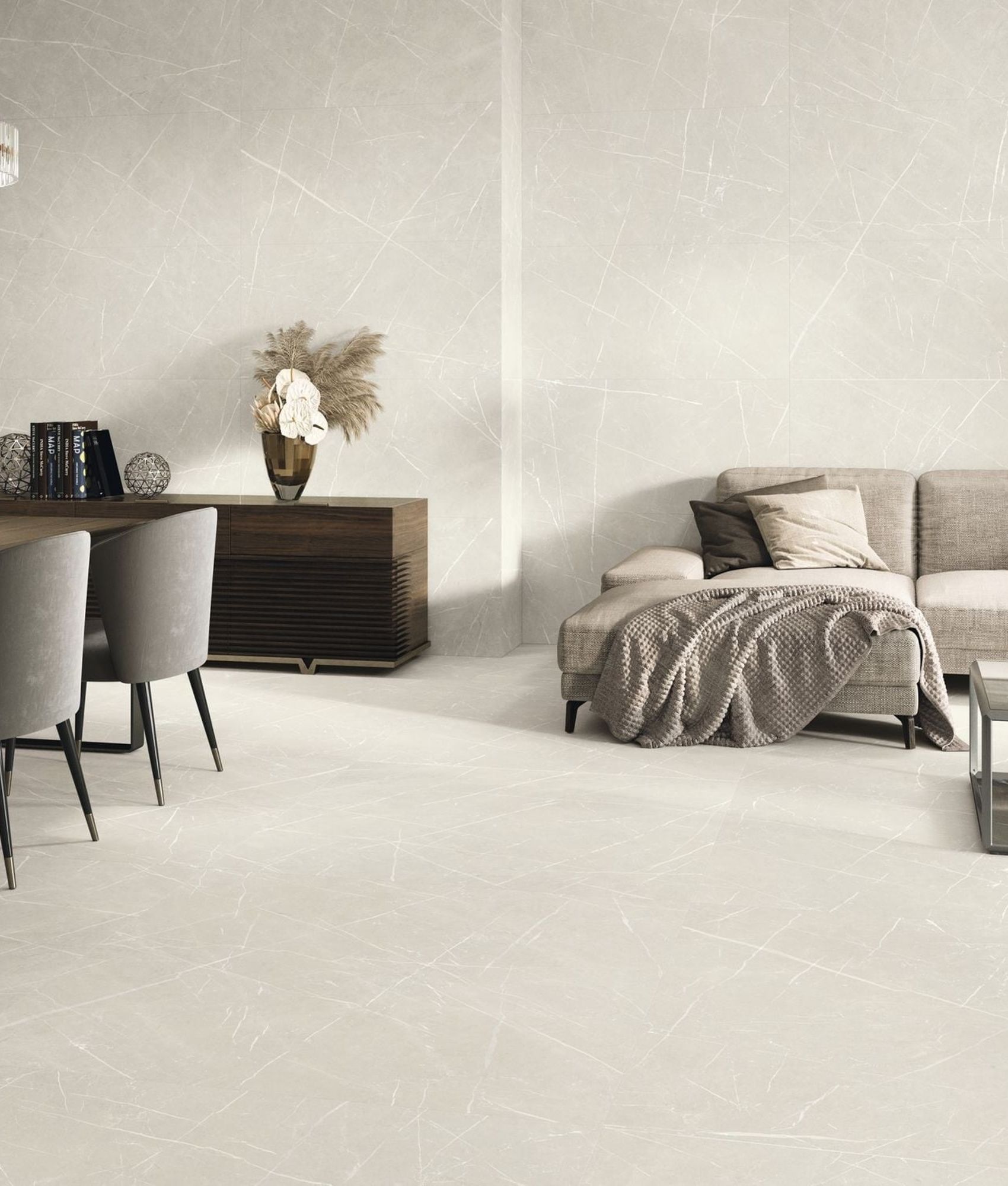 Carrelage imitation marbre ETERNEL CREAM 120X120 - 1,44m²