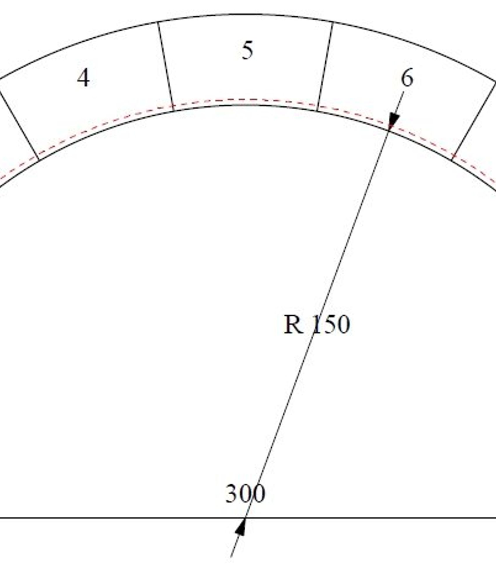 SET bain romain Margelles courbes rayon 150cm travertin beige veilli