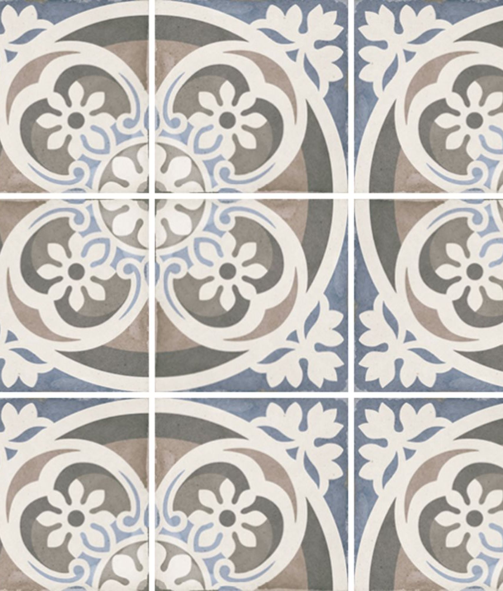 Carreaux de ciment imitation Carrelage style ciment 20x20 cm ART NOUVEAU MUSIC HALL 24405- 1m² - As de Carreaux