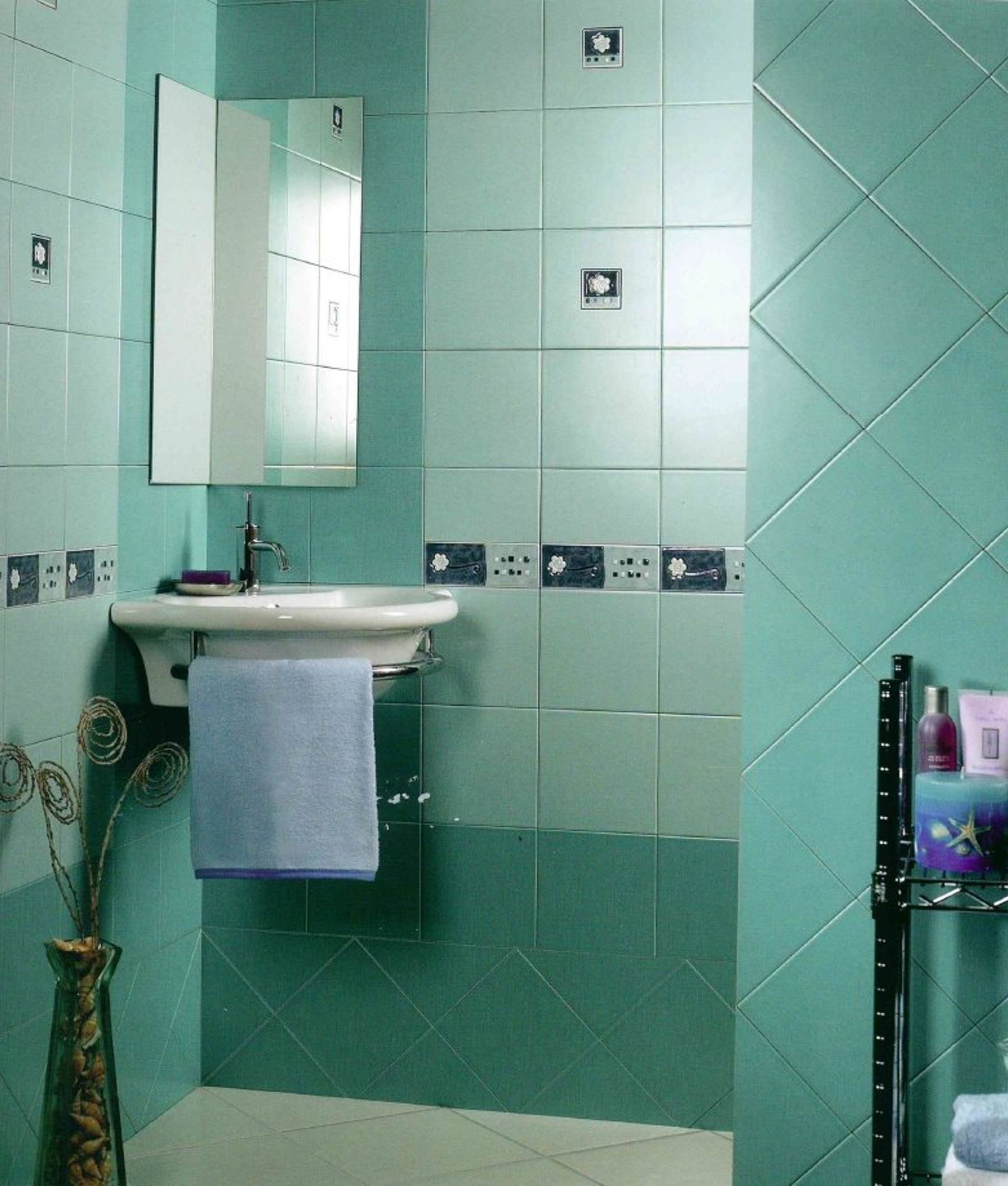 Faience colorée CARPIO VERDE-C 20x20 - vert clair brillant ou mat - 1m²