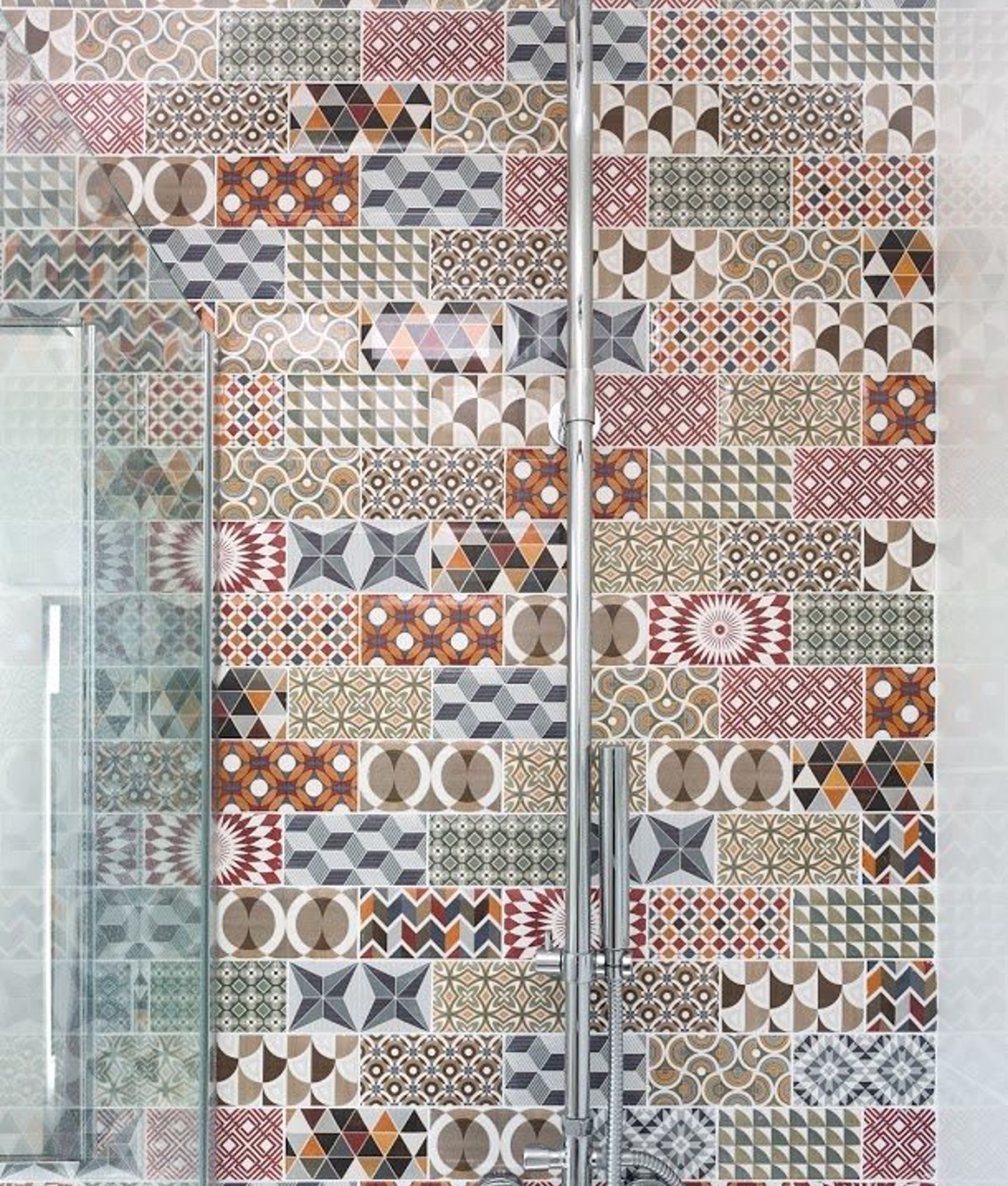 Carrelage METRO décor ciment PATCHWORK Colours 7,5x15 cm