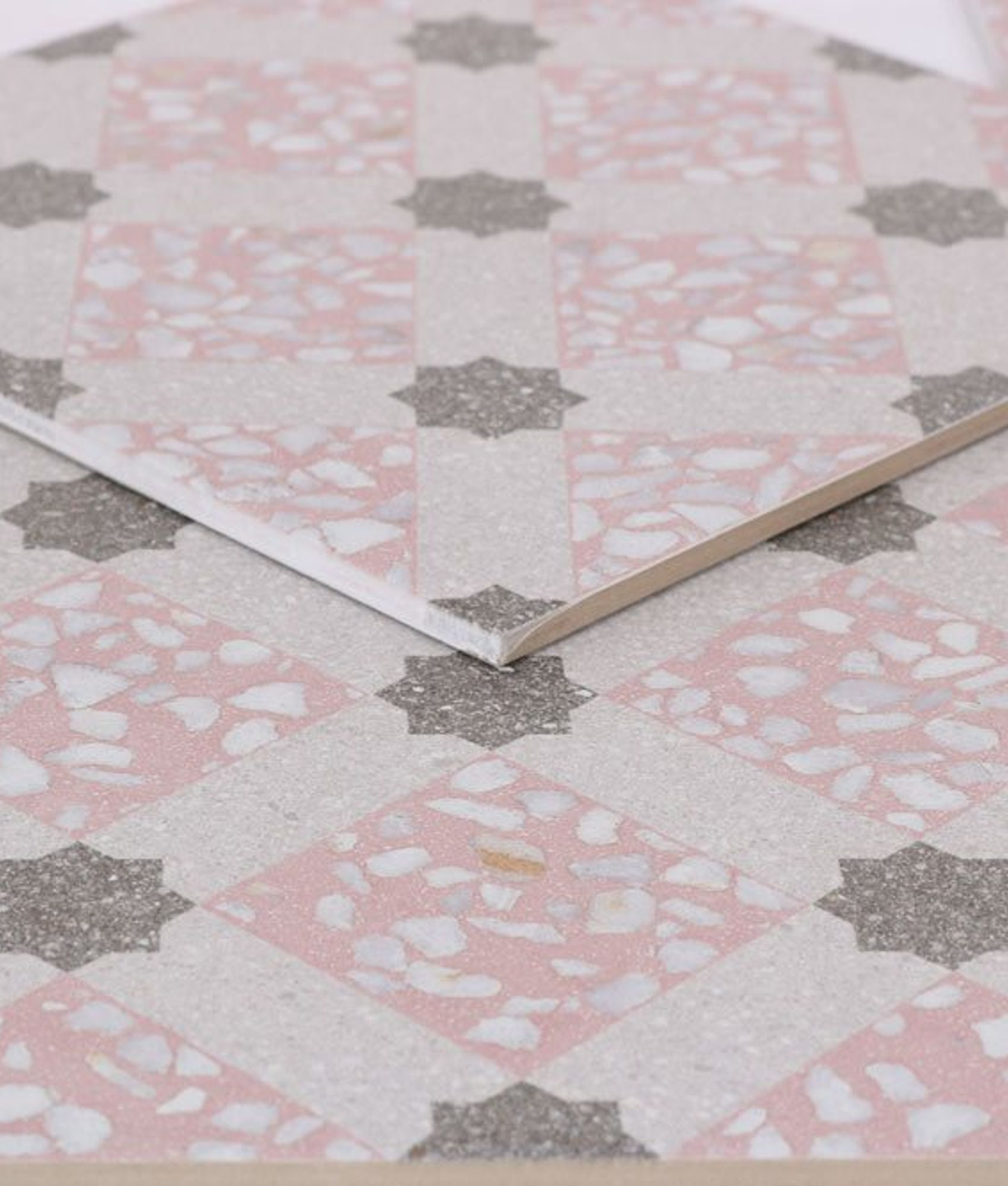 Imitation ciment antidérapant Carrelage imitation ciment 30x30 cm Mancini Rosa anti-dérapant R10 - 0.99m² - As de Carreaux