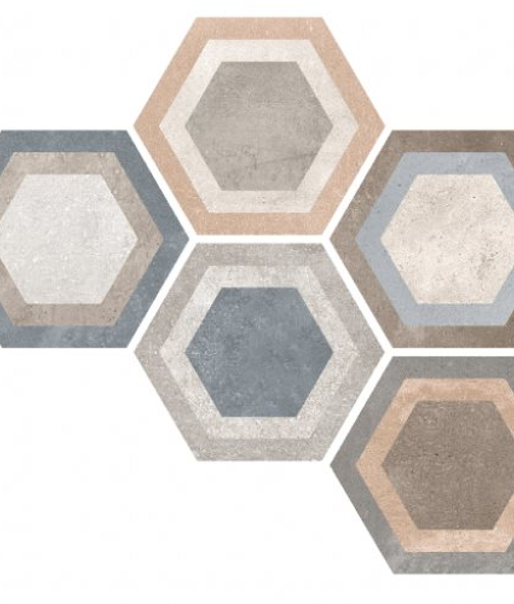 Tomettes, hexagones Carrelage hexagonal tomette décor 23x26.6cm BUSHMILLS - 0.504m² - As de Carreaux