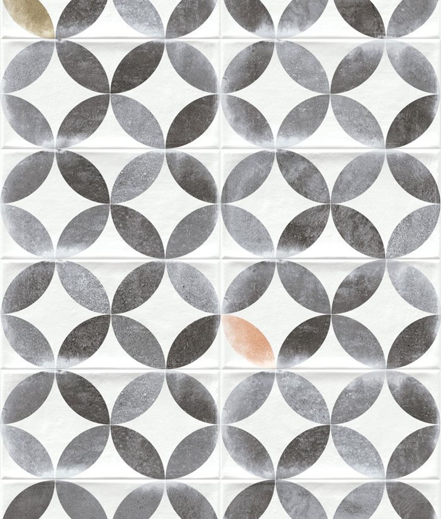 Faiences décorées originales Faience murale patinée multicolore AMHARA 10x20cm - 1.36m² - As de Carreaux