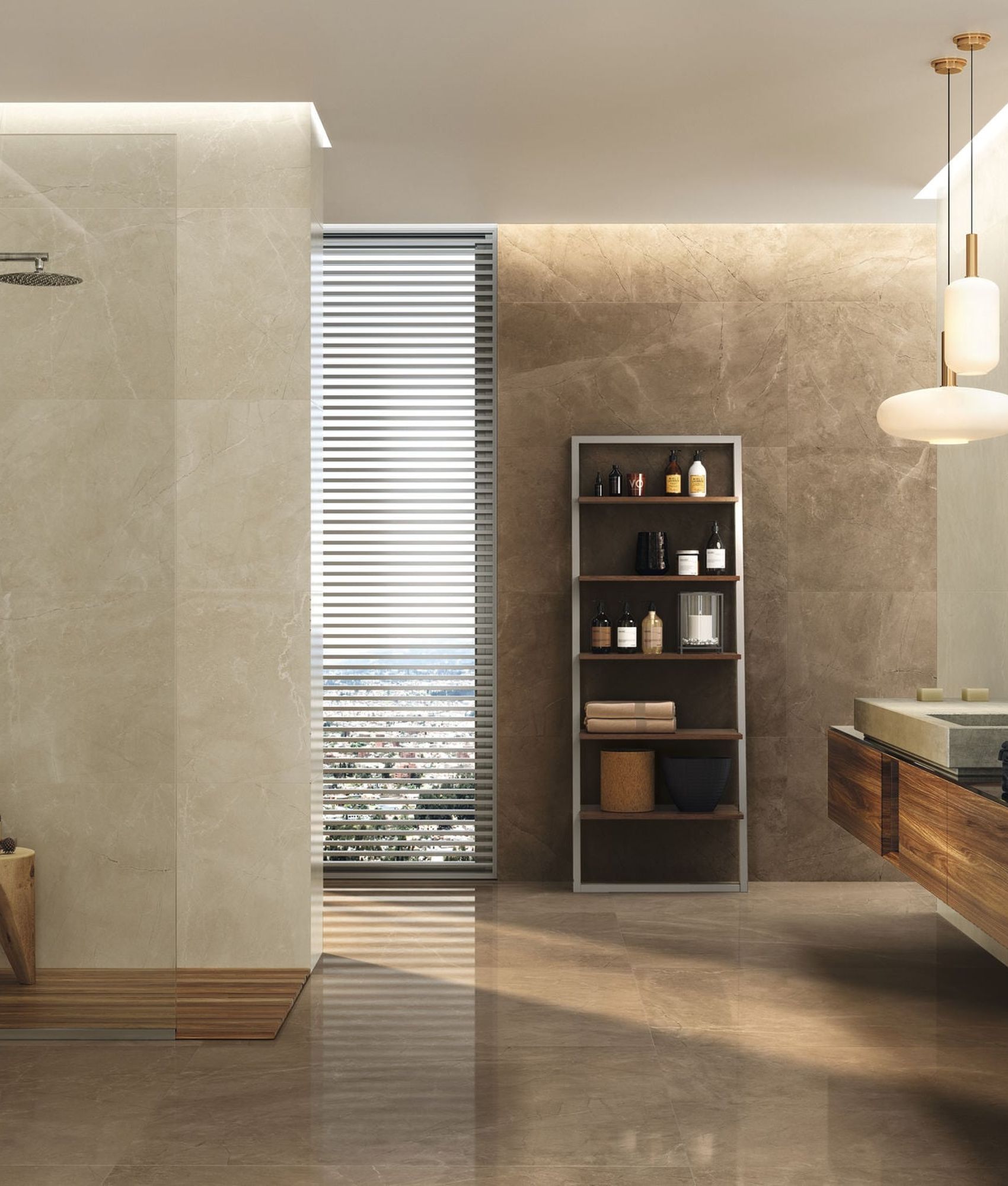 Carrelage imitation marbre BAILLON MOKA PULIDO 60X120 - 1,44m²