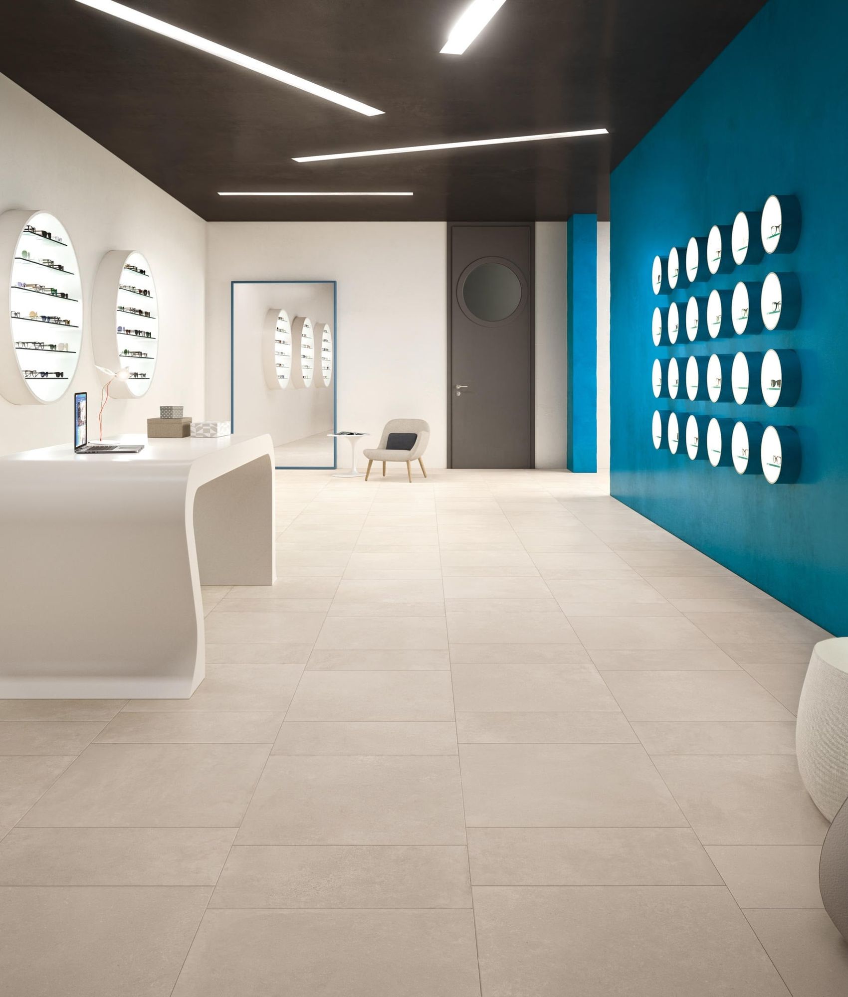 Carrelage imitation ciment MANISE IVORY R10 - 30X60 - 1,26 m²