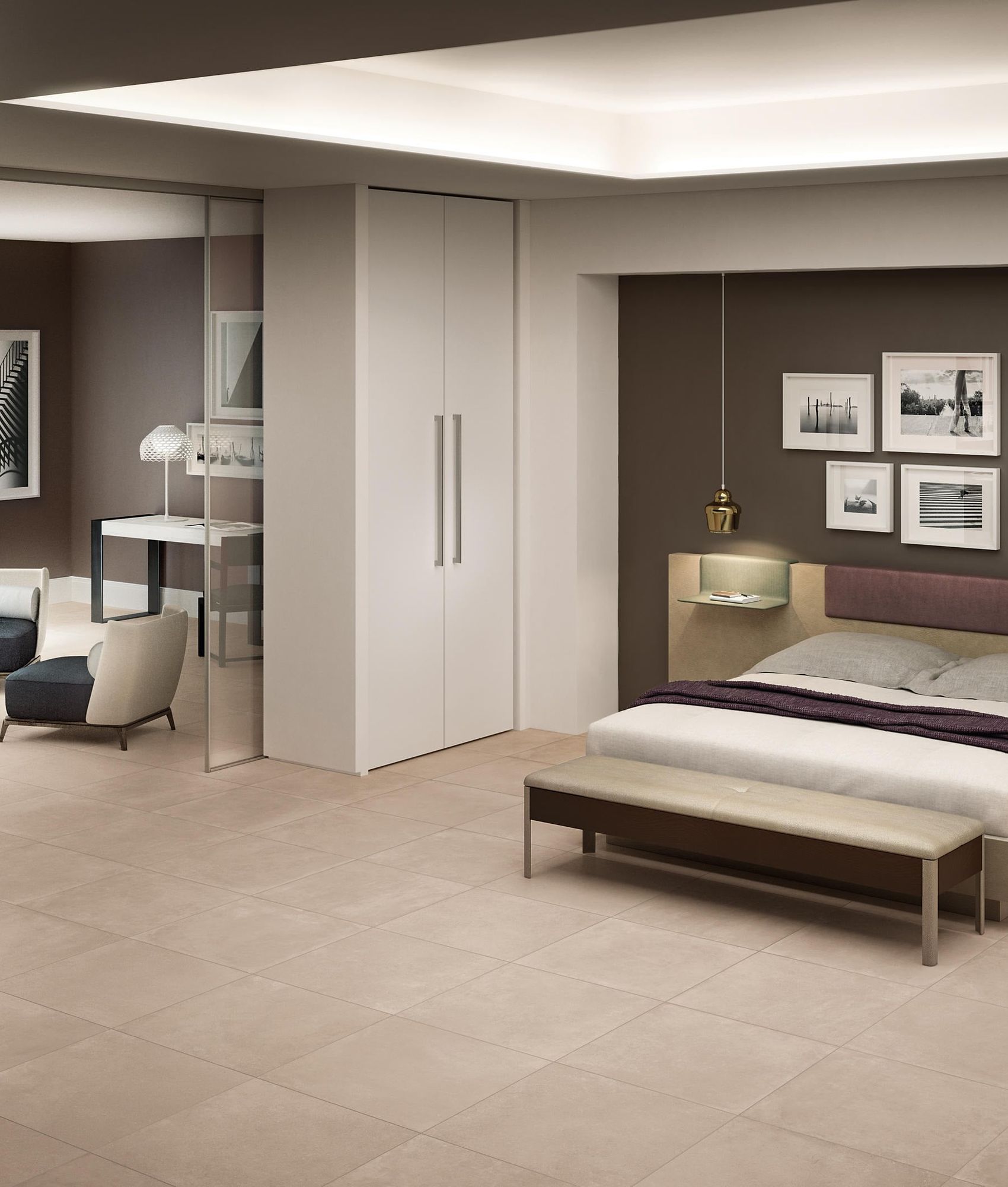 Carrelage imitation ciment MANISE BEIGE R10 - 60X60 - 1,08 m²