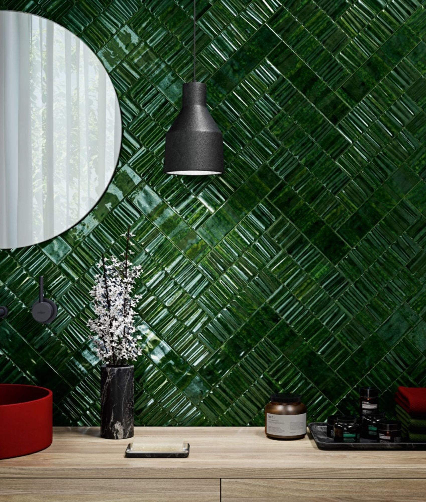 Faience à relief colorée JELOSO JADE 7,4x29,7- 1,01 m²